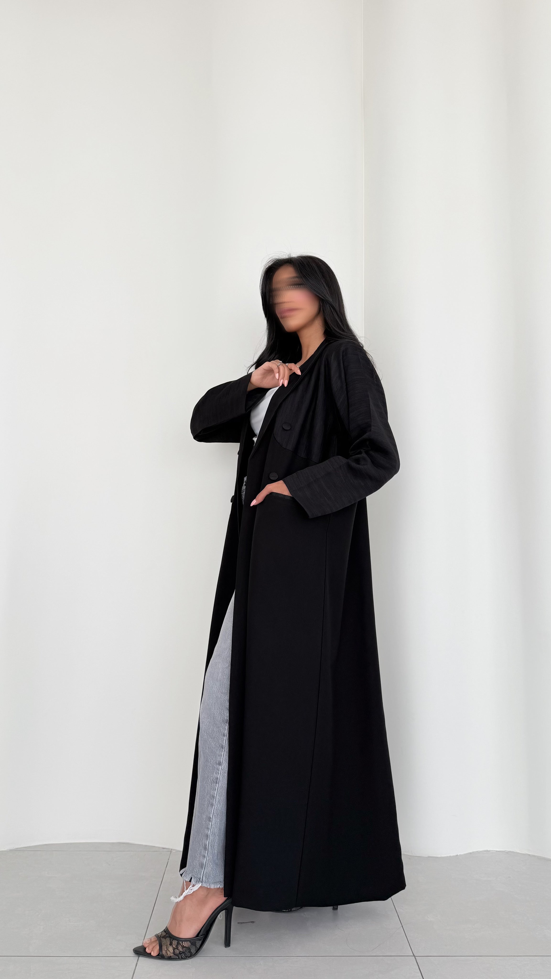 MWT512 - عباية بليزر أسود - Aya