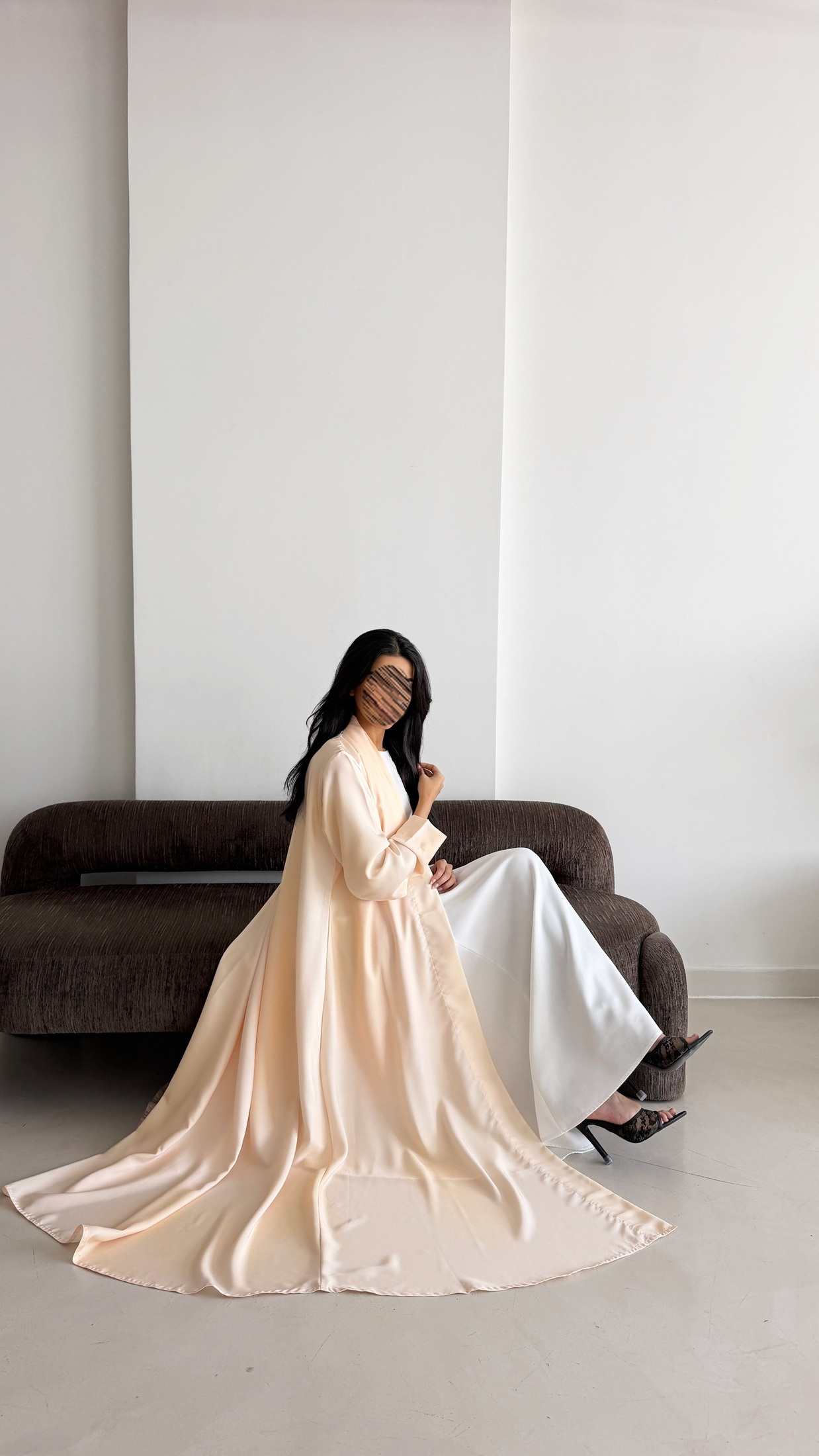 MW1475 - عباية مطبوعة صيفية | Butter Yellow Grace - Aya