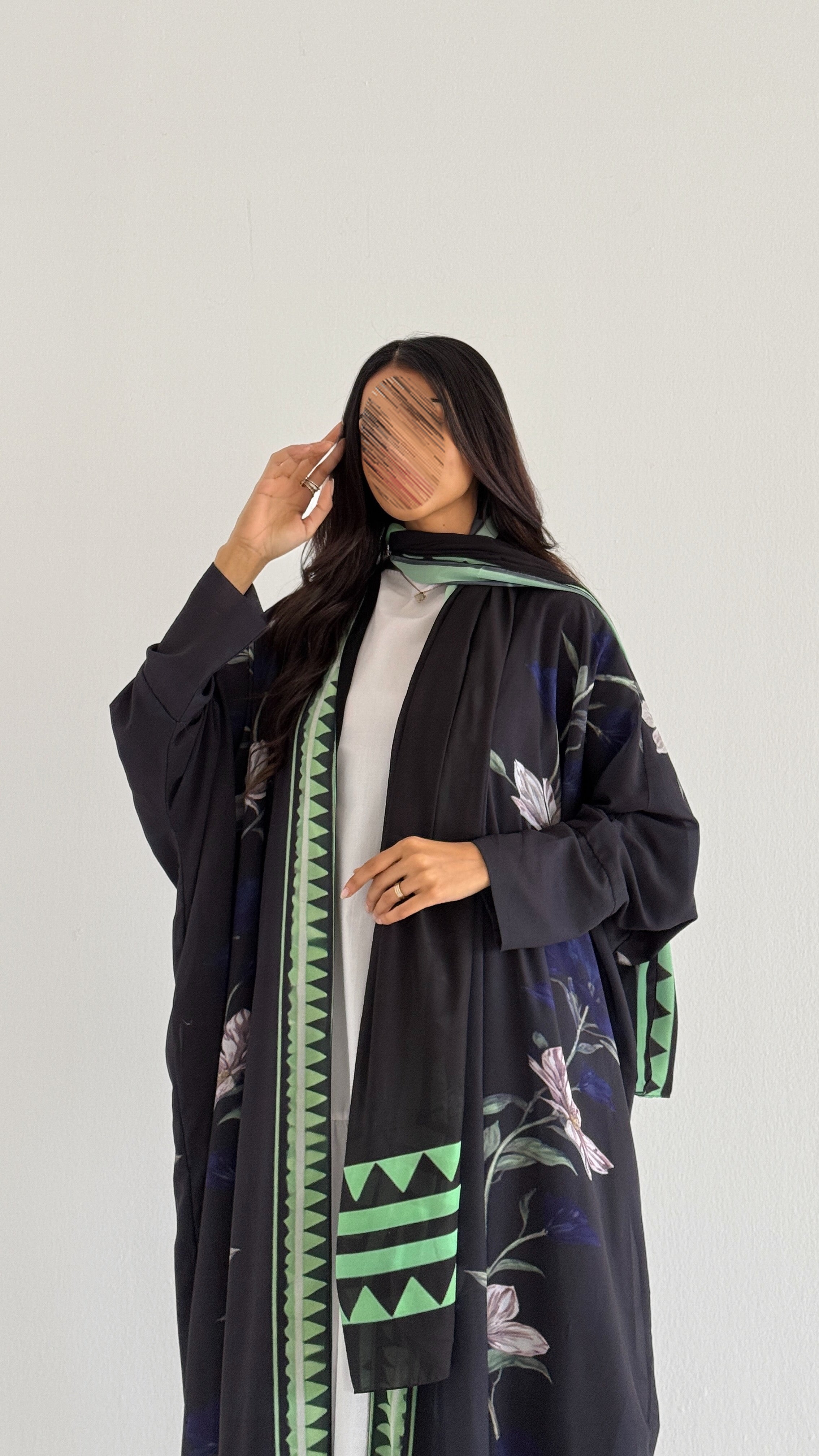 MWT2063 - عباية طباعة صيفية | Summer printed abaya - Aya