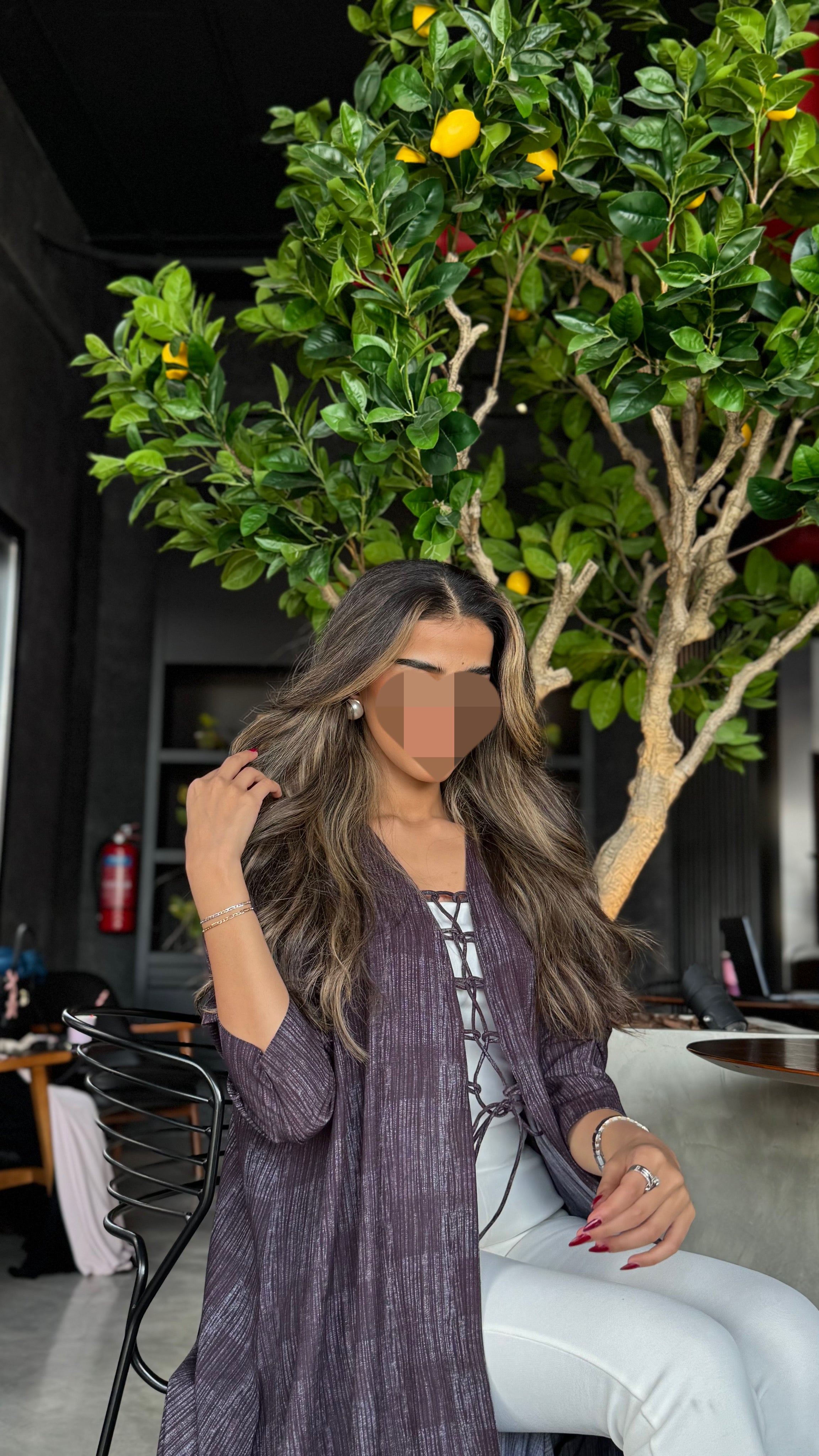 MWT300 - عباية فسكوز موفي| Mauve Viscose - Aya