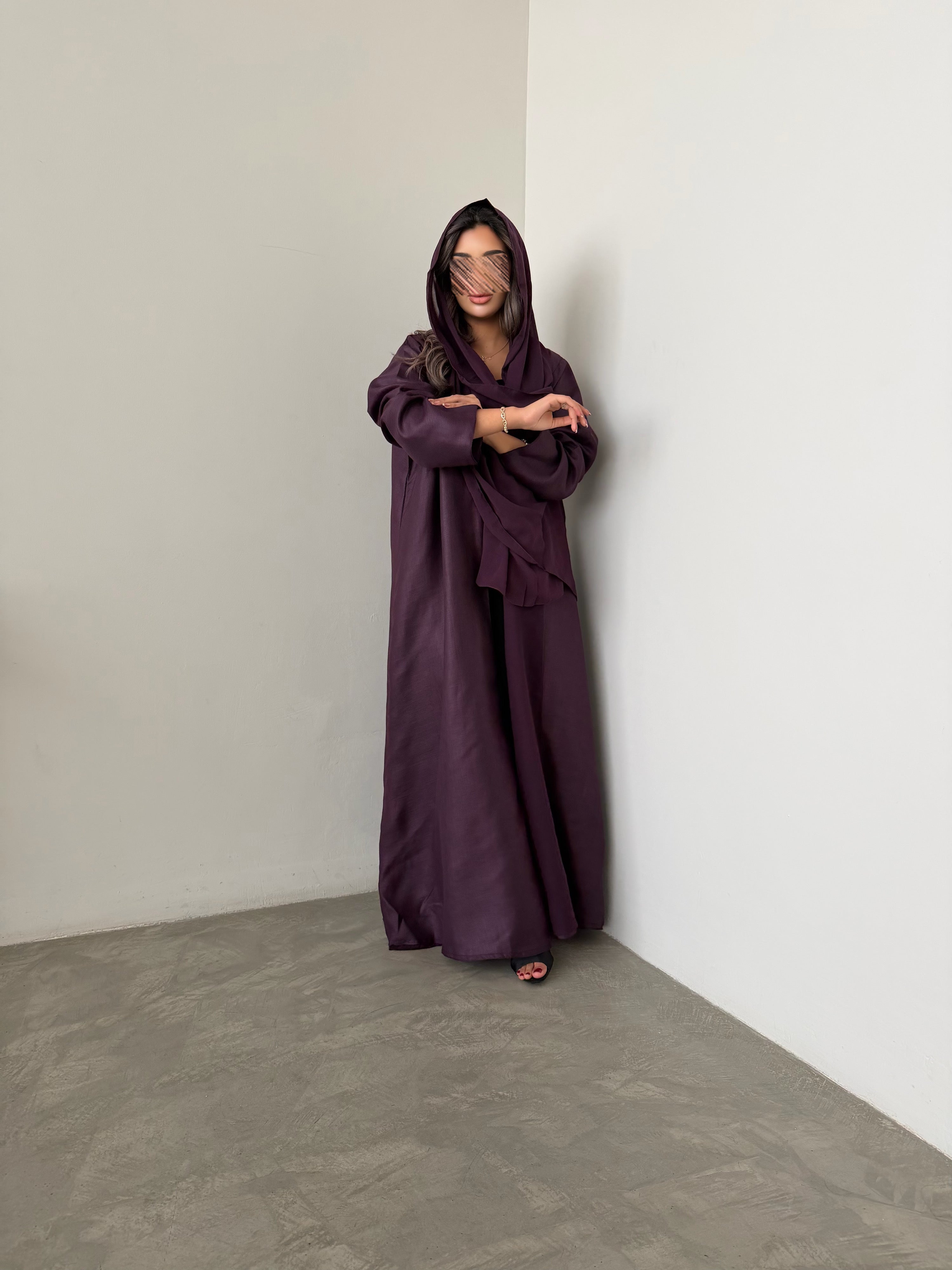 MWT1054 - عبايه موفي لنن - Aya