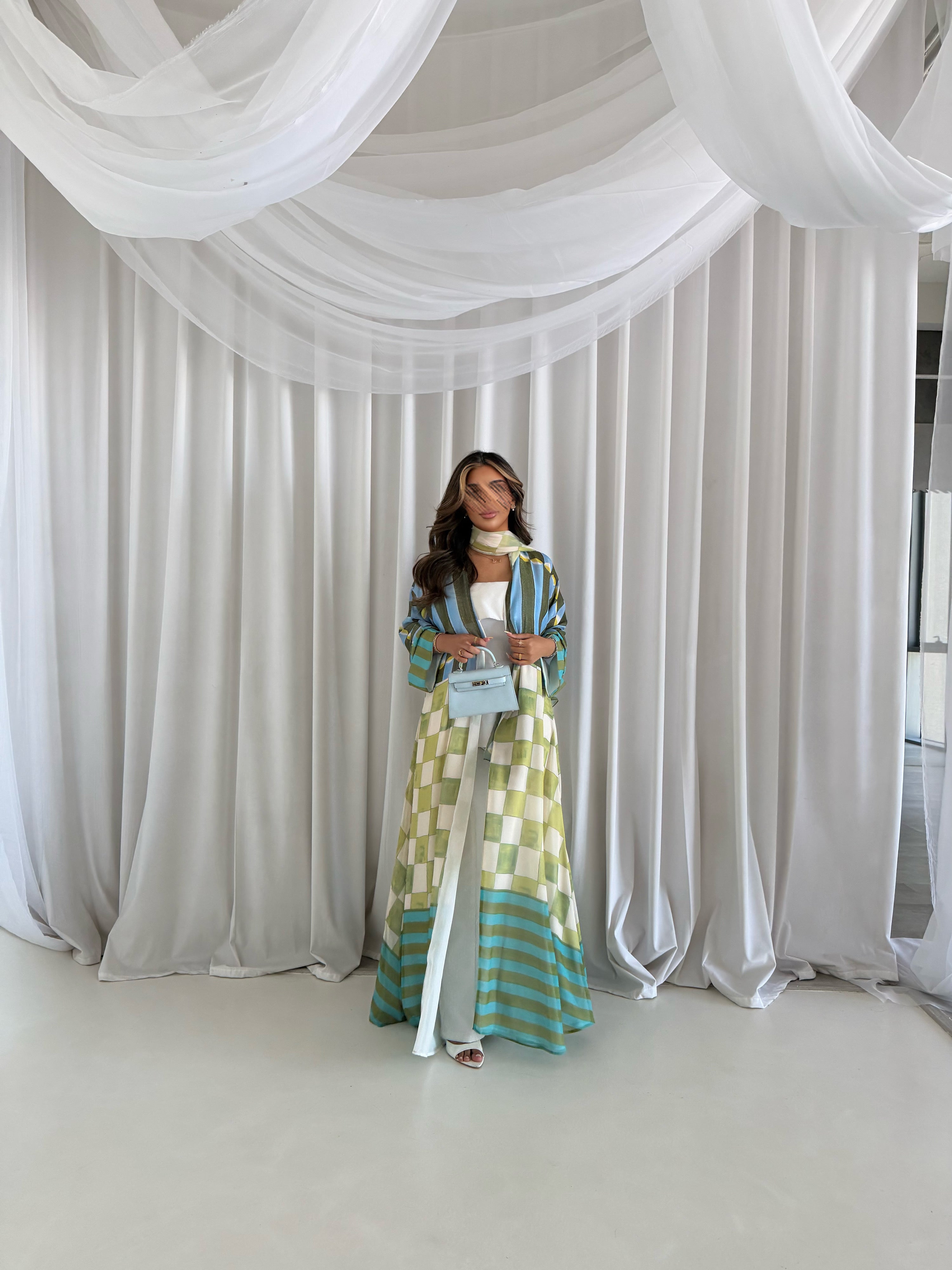 MWT2110 - عباية طباعة صيفية Summer Printed Abaya