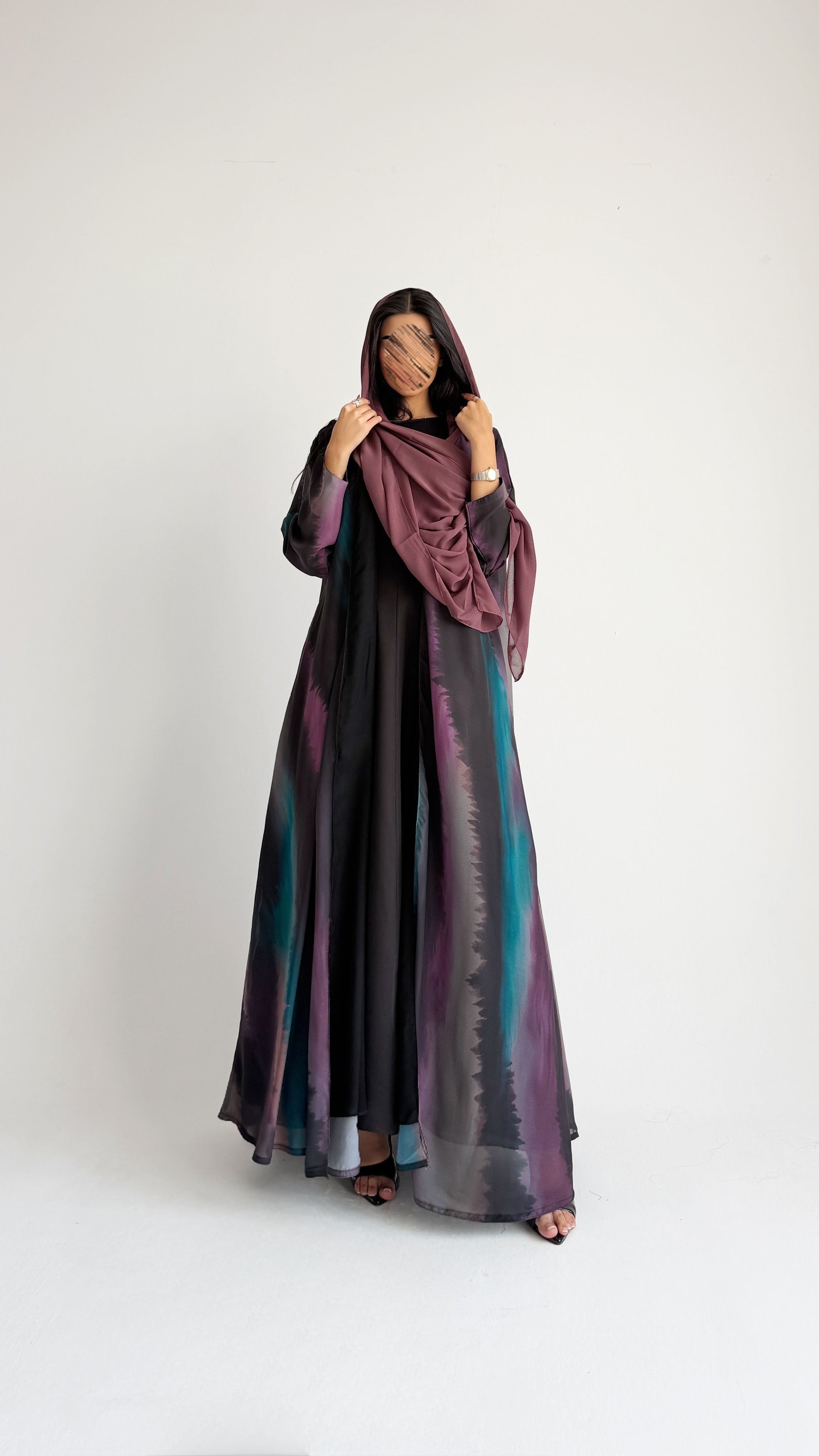 MWT2138 - عباية طباعة- Printed Abaya - Aya