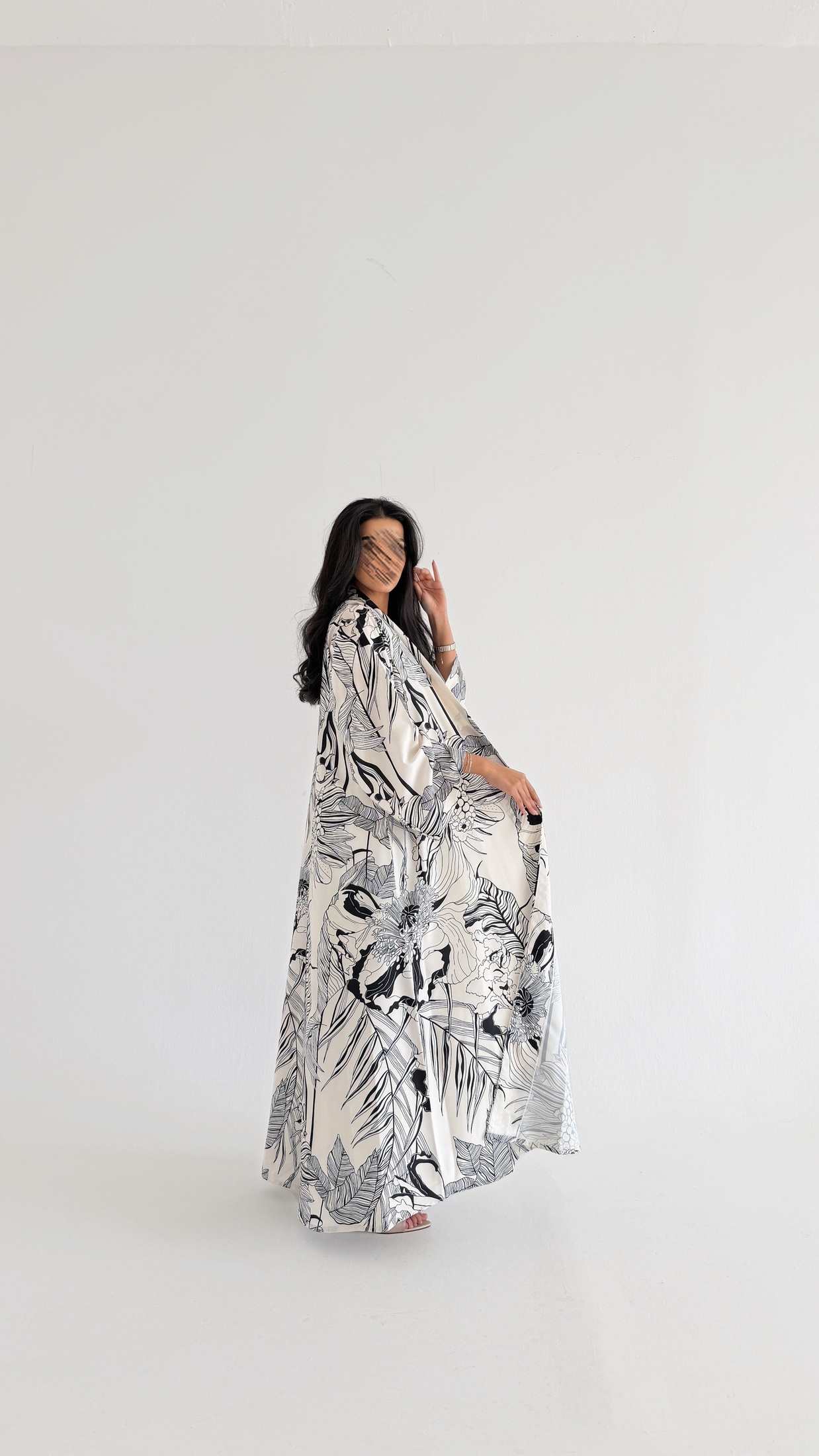MW2208 - عباية طباعة | Printed Abaya - Aya