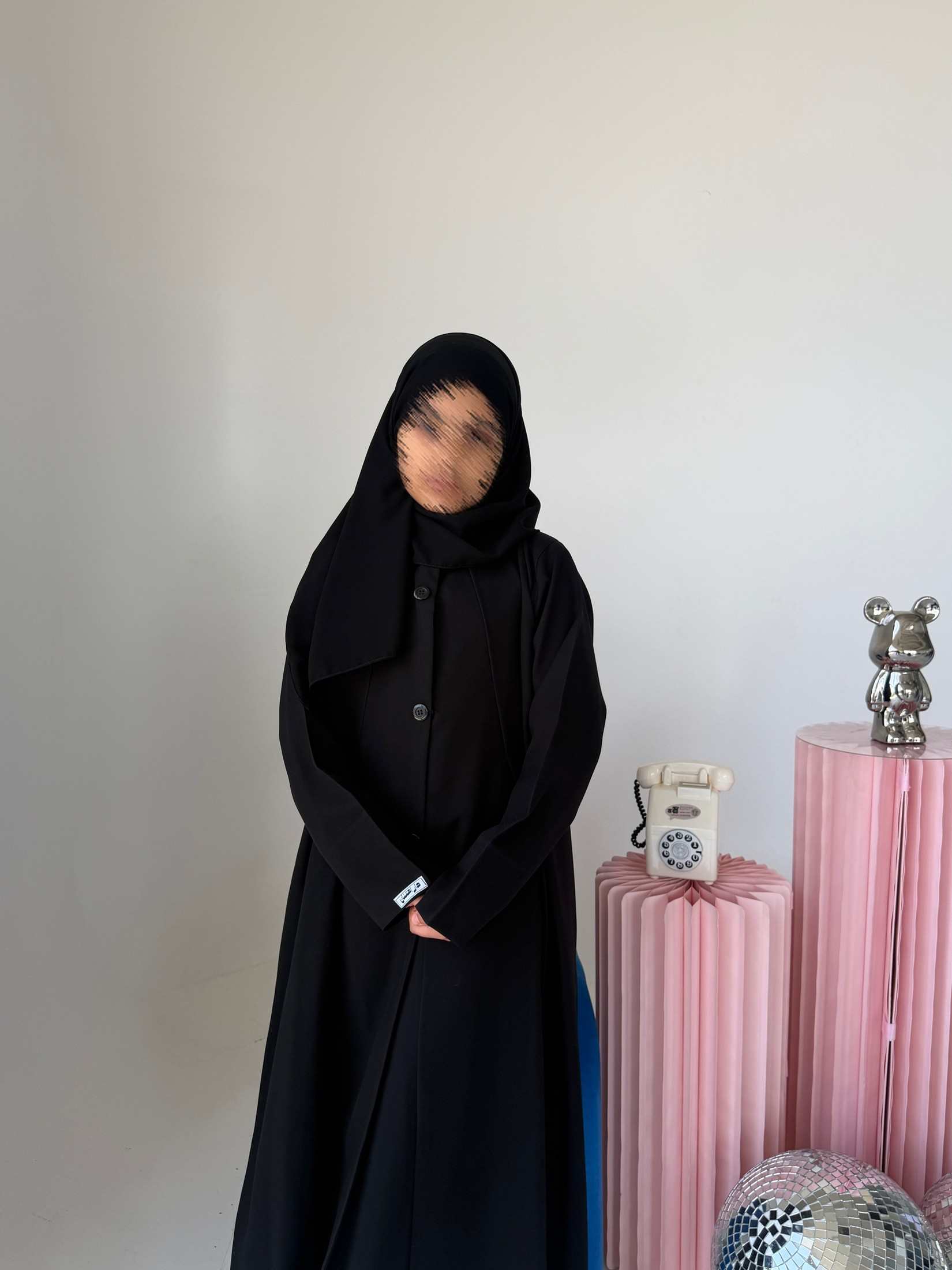 MWT4331 - عباية أطفال ميني مت سوداء يومية - Aya
