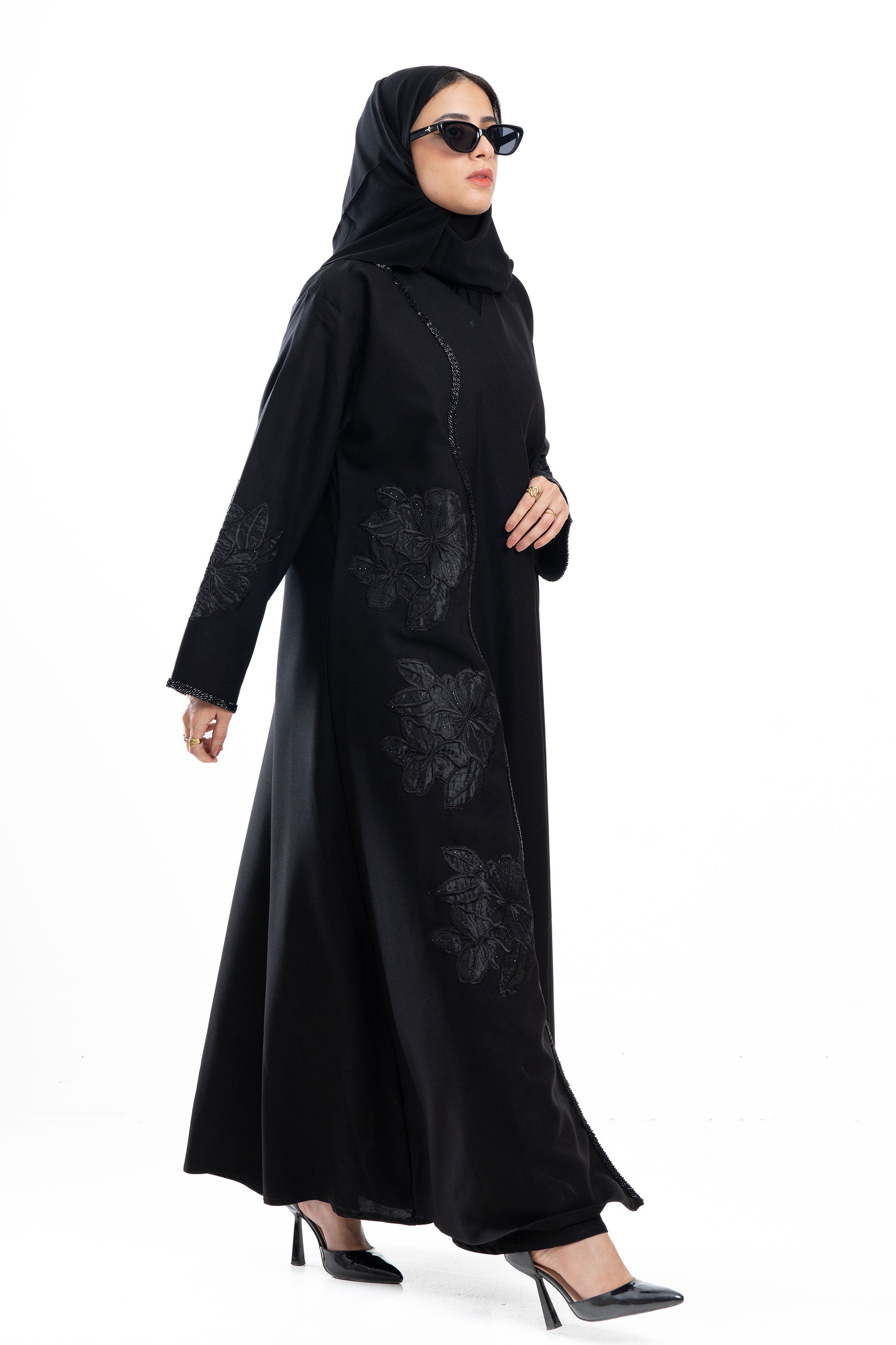 MWT4268 -عباية وله باللون الأسود - Aya