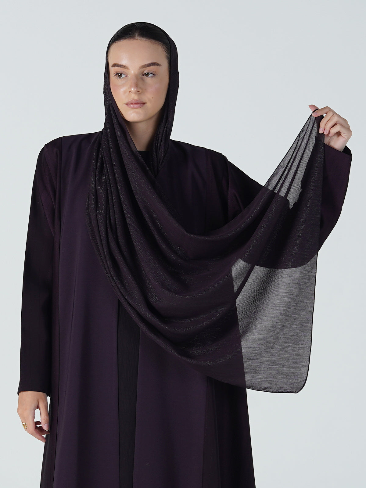 MW1307 -عباية كريب مغسول القصه ربع كلوش - Aya