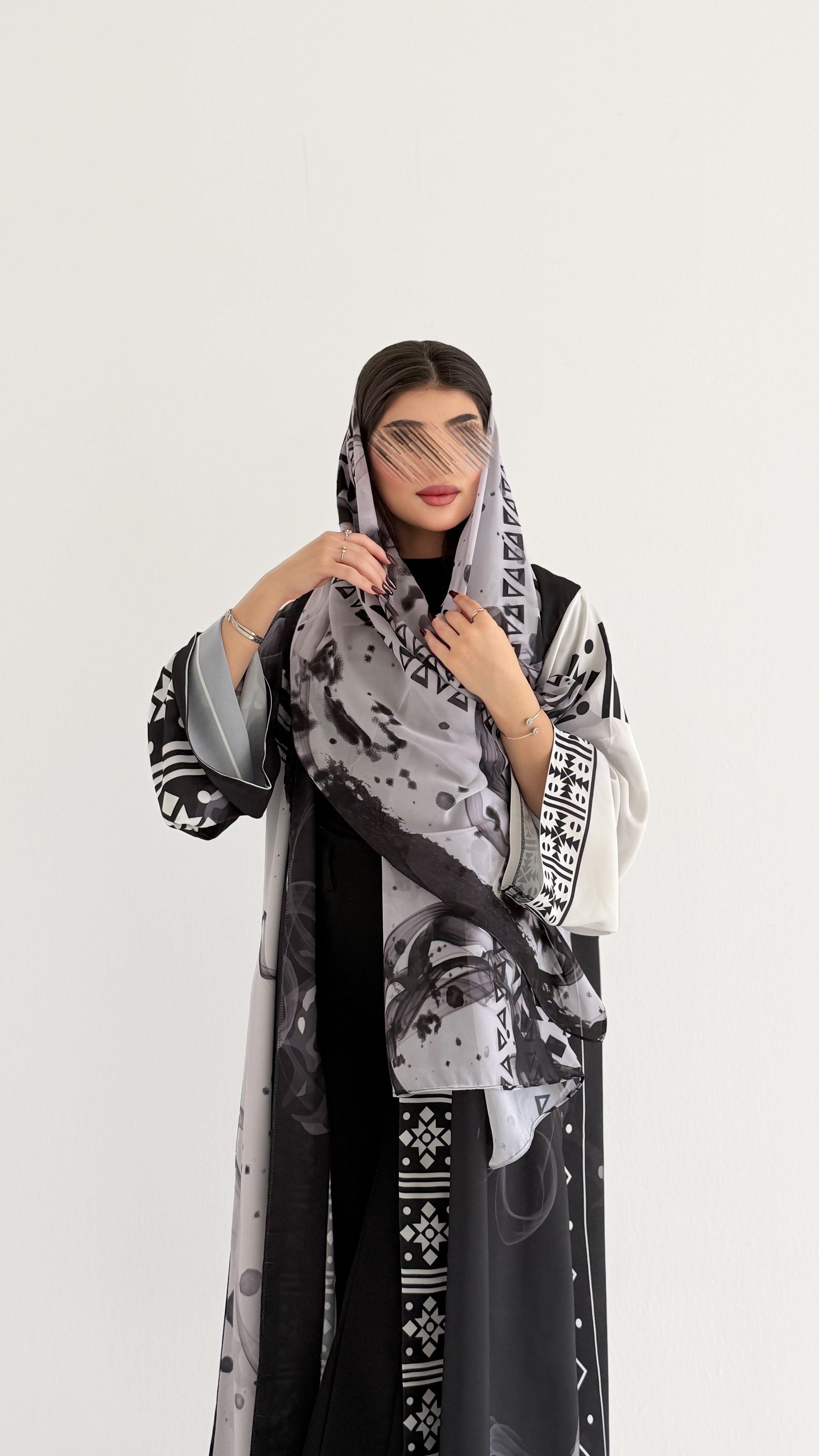 MWT1065 -عباية طباعة | Printed Abaya - Aya