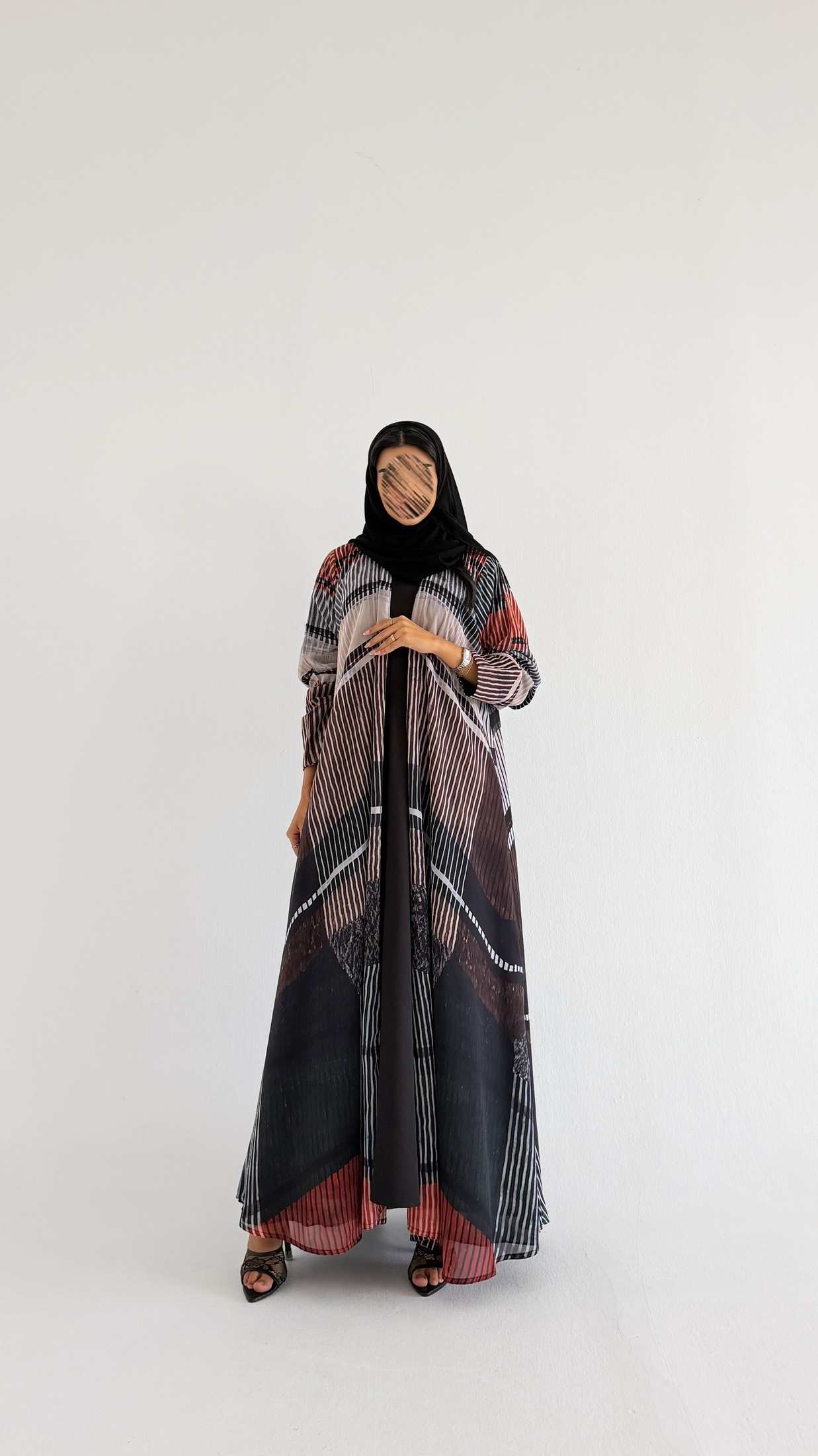 MWT2102 - Summer Printed Abaya | عباية صيفية طباعة - Aya