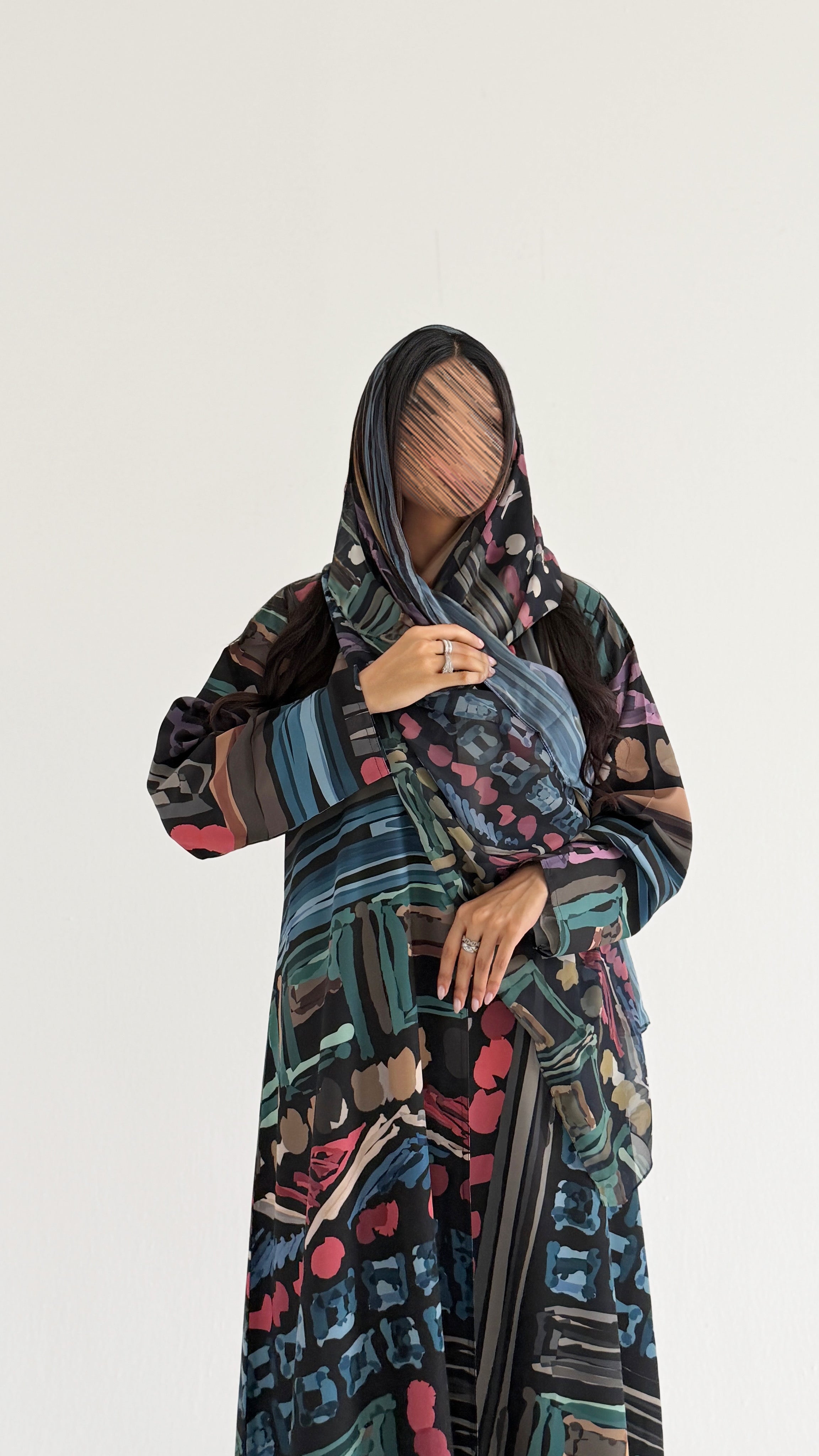 MWT1166 - عباية طباعة | Printed Abaya - Aya
