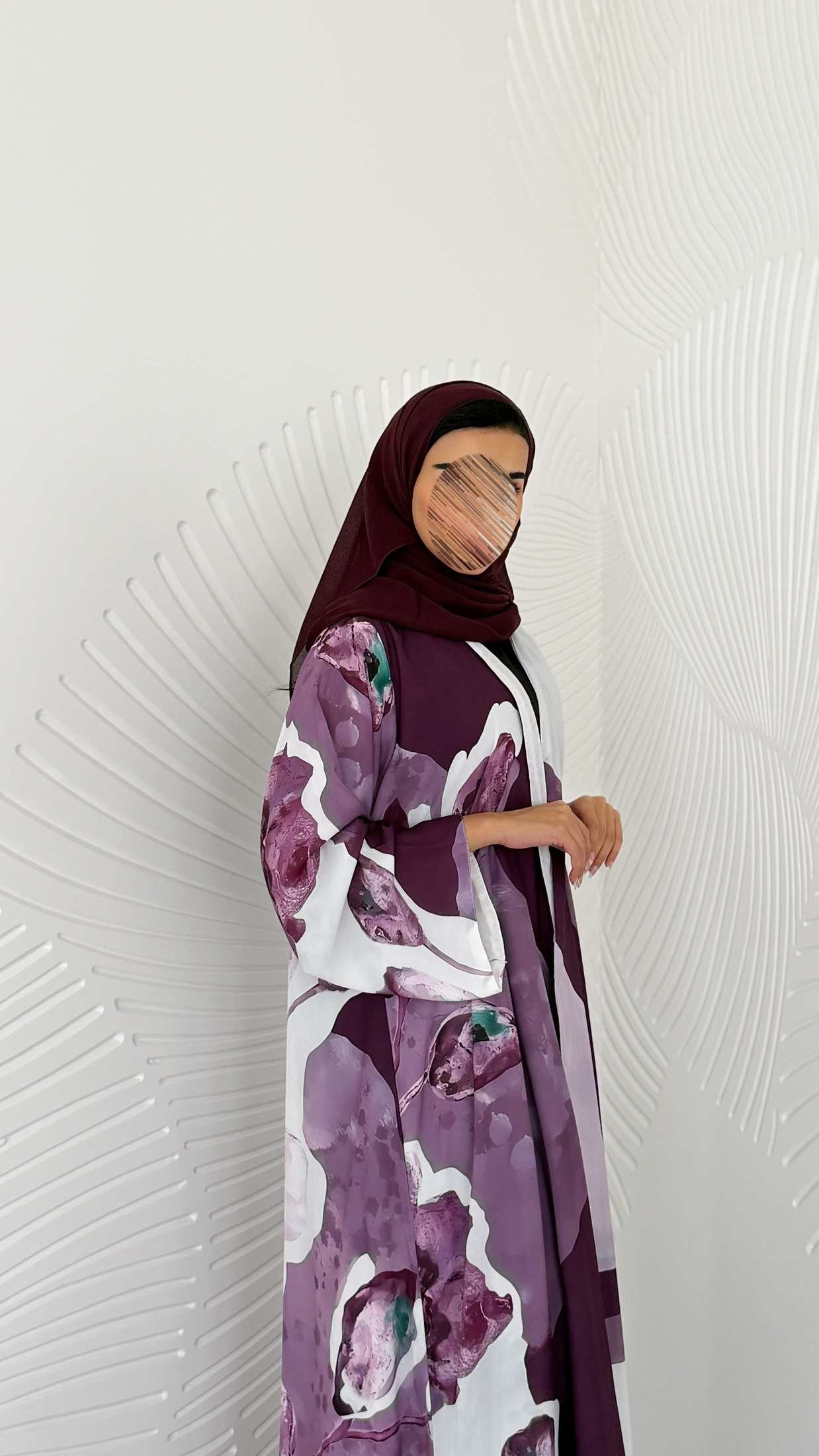 MWT2079 - عباية طباعة صيفية ملونه - Aya