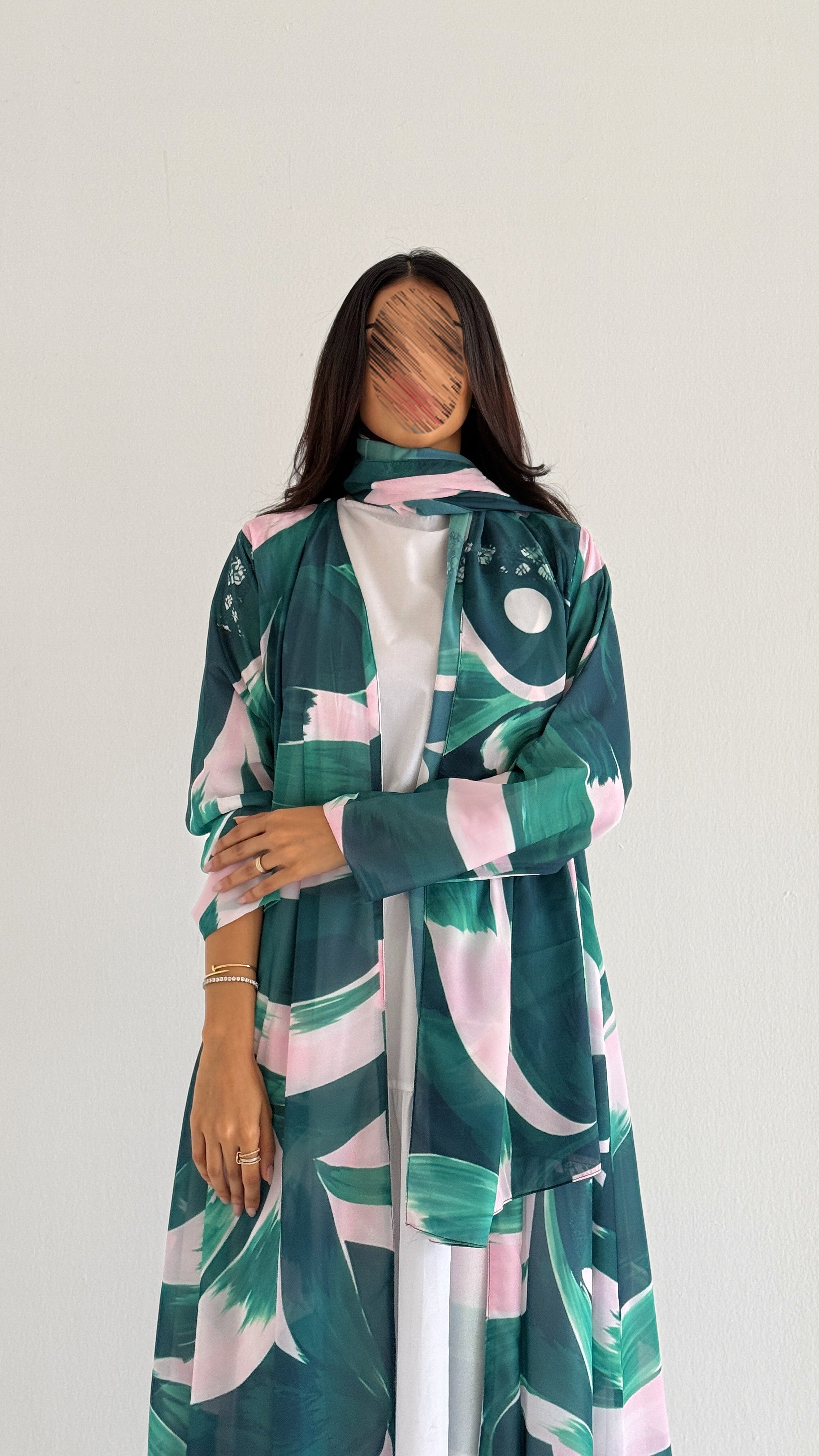 MWT2061 - عباية طباعة صيفية | Summer printed abaya - Aya