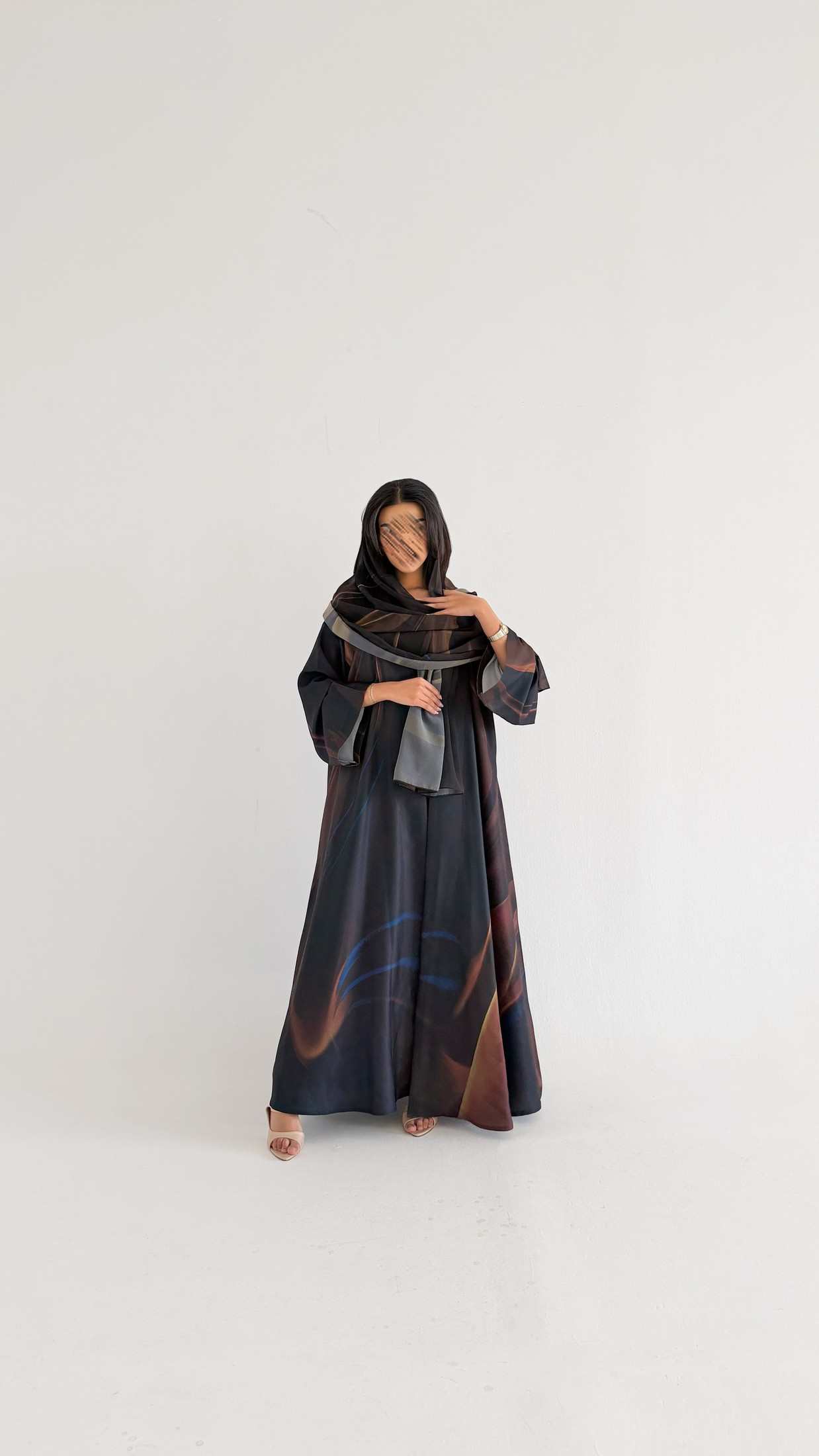 MWT1145 - عباية طباعة | Printed Abaya - Aya