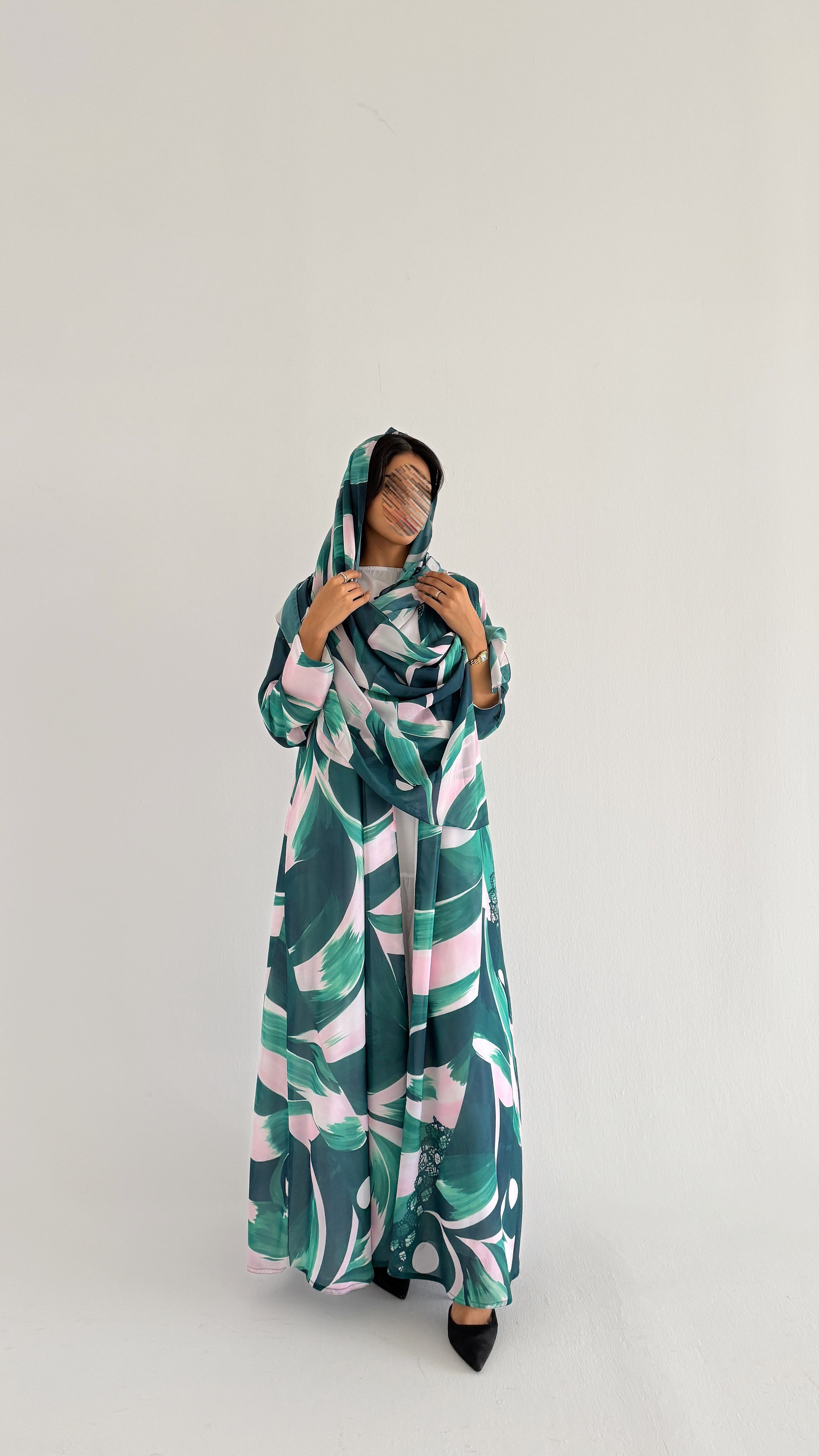 MWT2061 - عباية طباعة صيفية | Summer printed abaya - Aya
