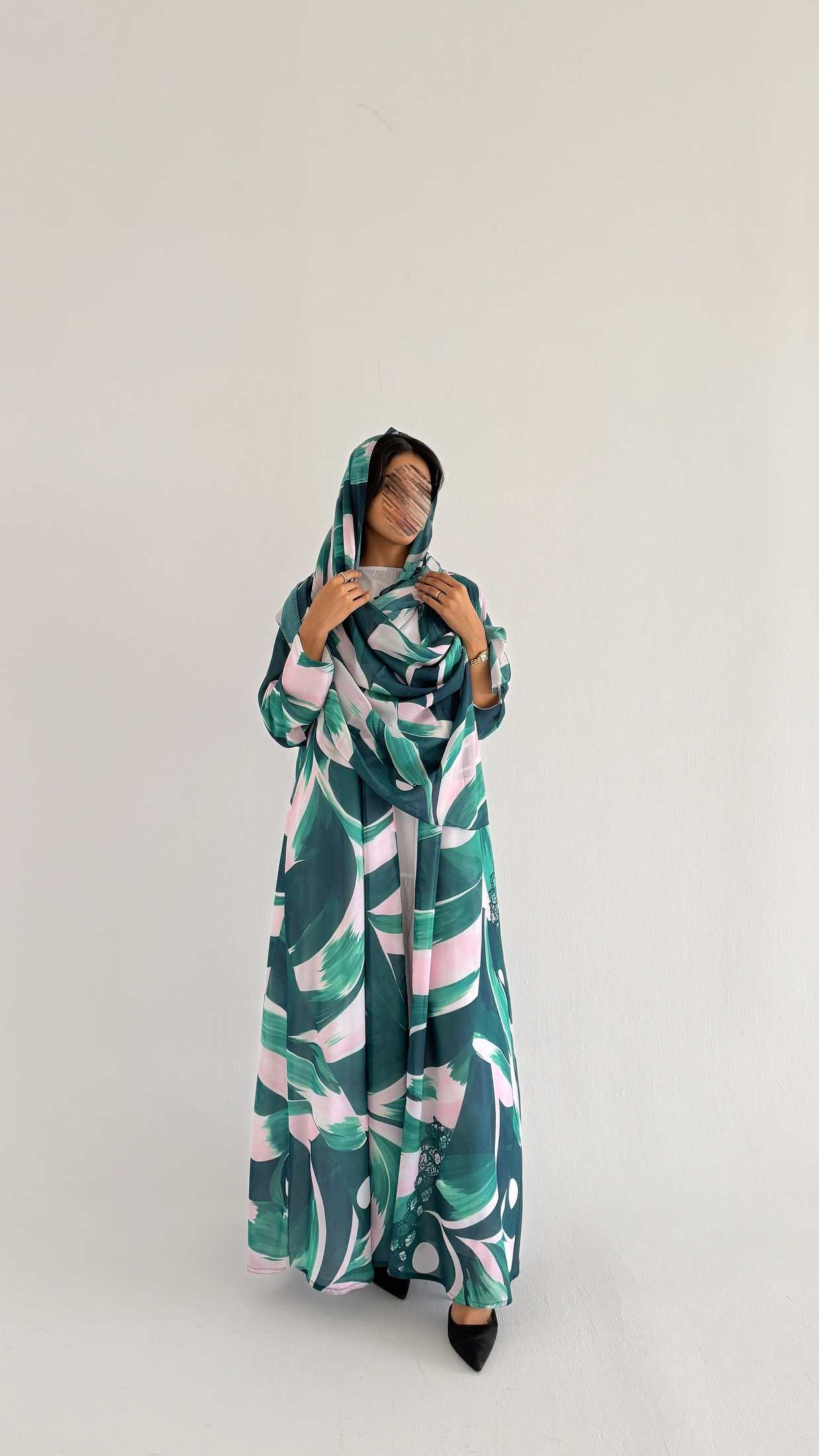 MWT2061 - عباية طباعة صيفية | Summer printed abaya - Aya