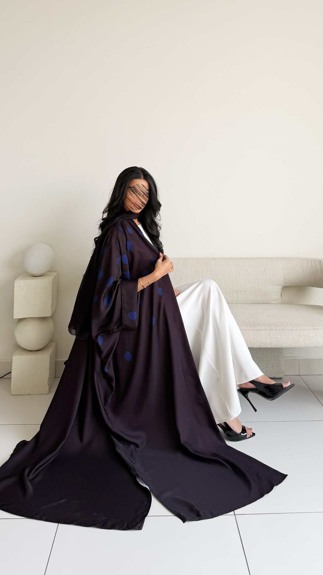 MWT1209 - عباية بطباعة | Printed Abaya - Aya
