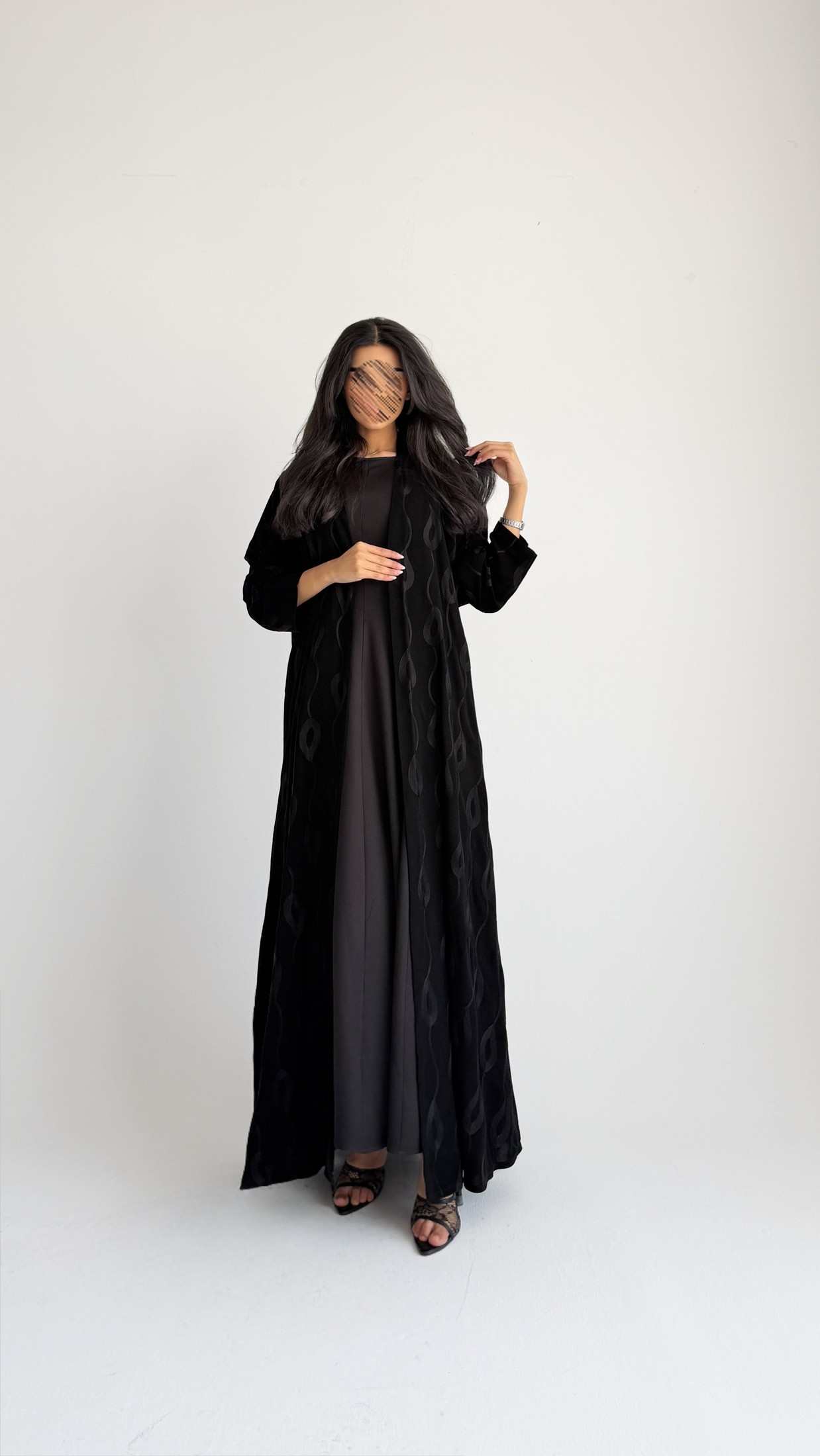 MWT1186 - عباية تطريز كامل - Aya