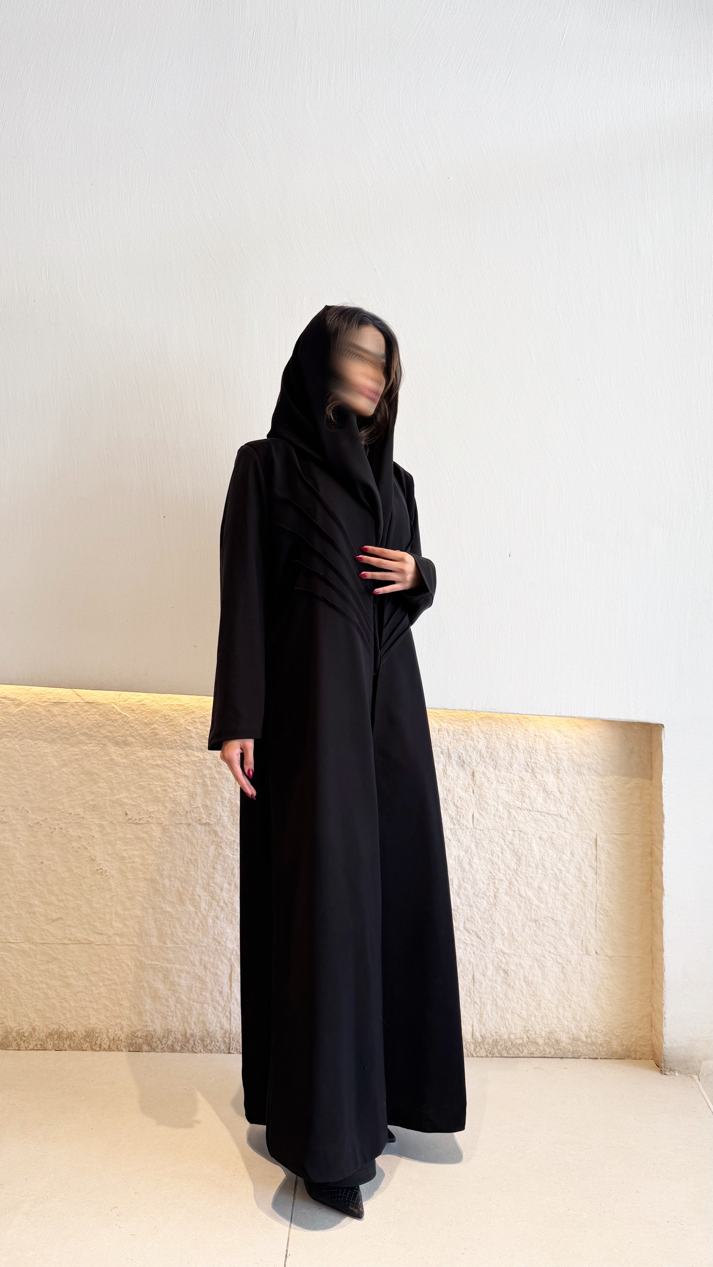 MW1787 - عباية بقصة بليزر قماش كوبرا - Aya