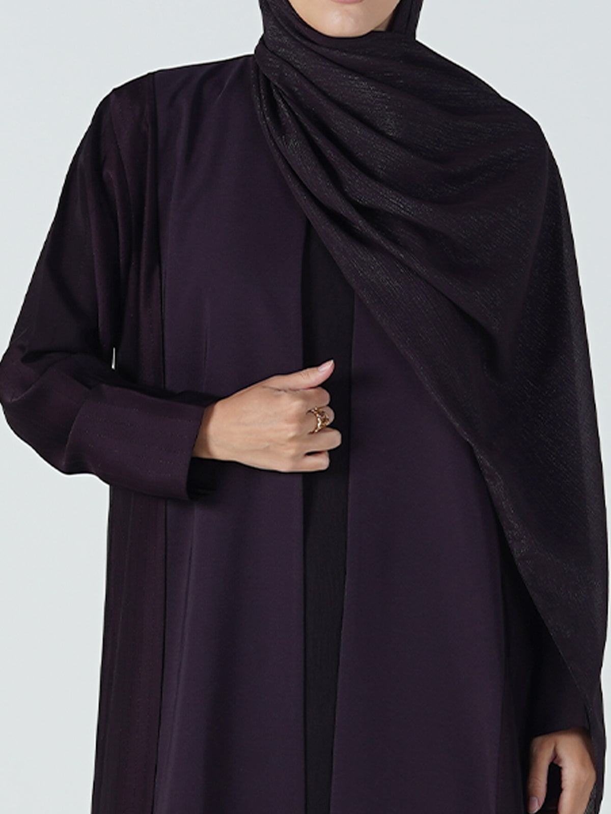 MW1307 -عباية كريب مغسول القصه ربع كلوش - Aya