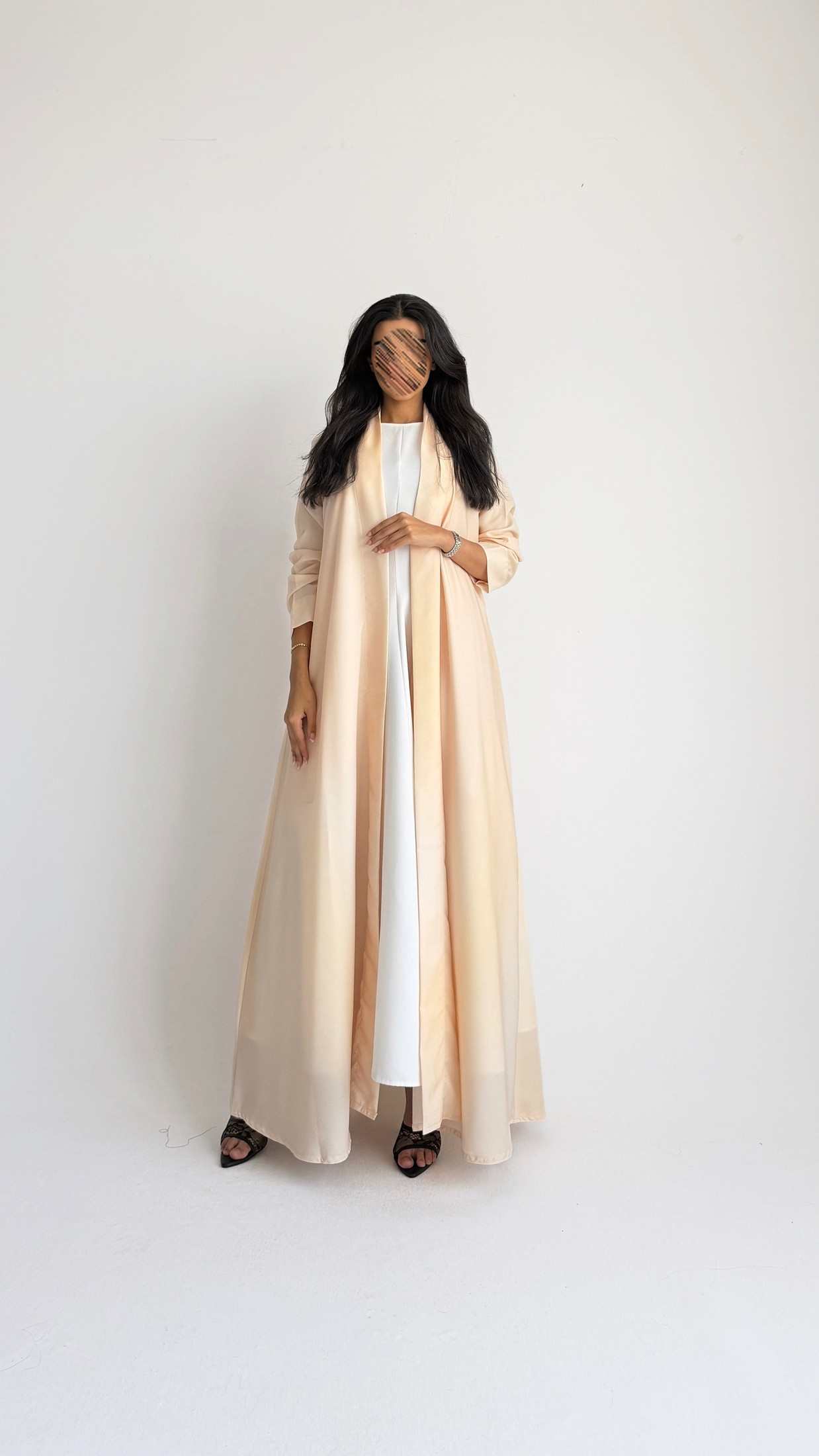 MW1475 - عباية مطبوعة صيفية | Butter Yellow Grace - Aya