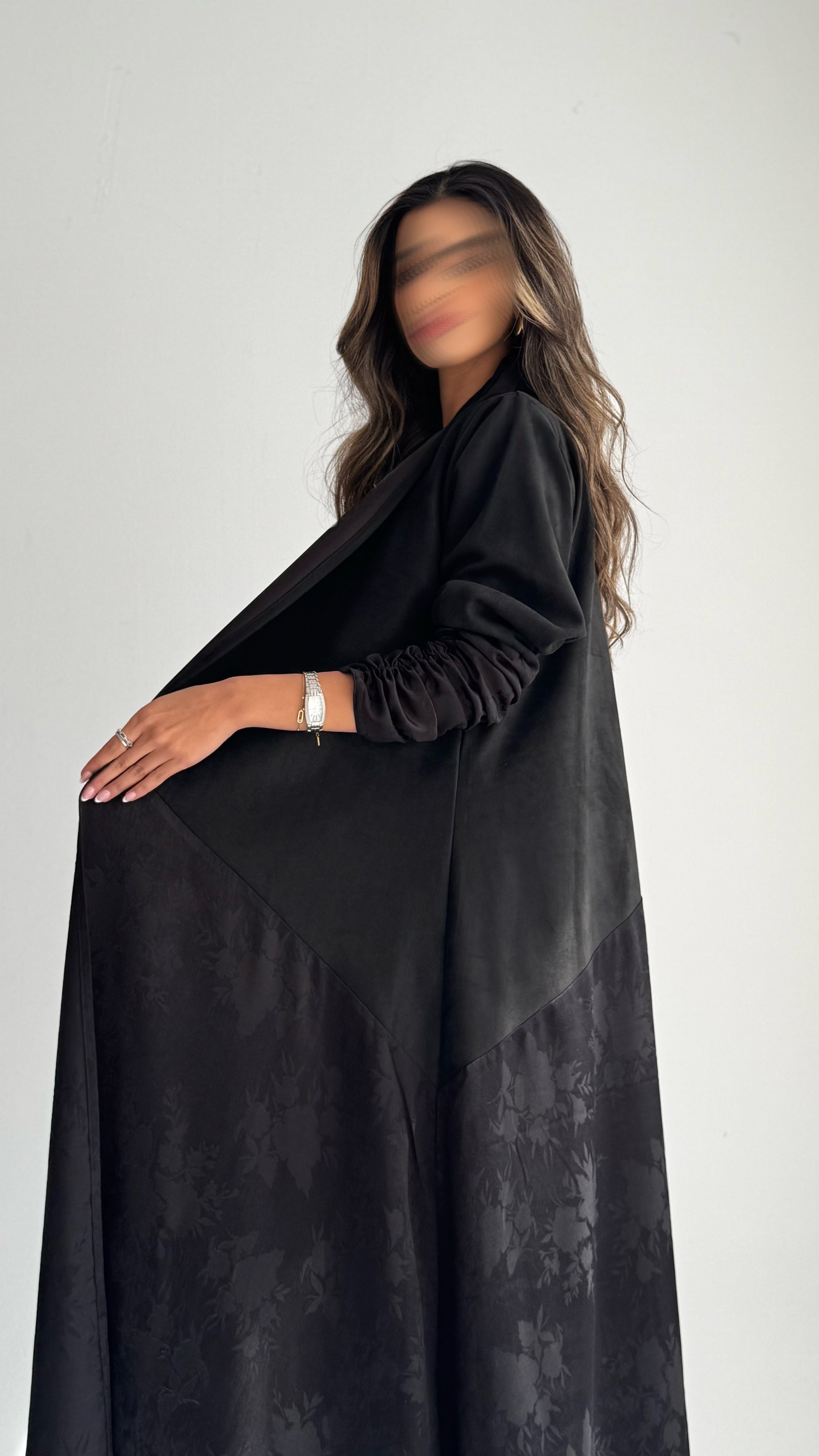 MWT807 - عباية شامواه مع تدخيلة جكار - Aya