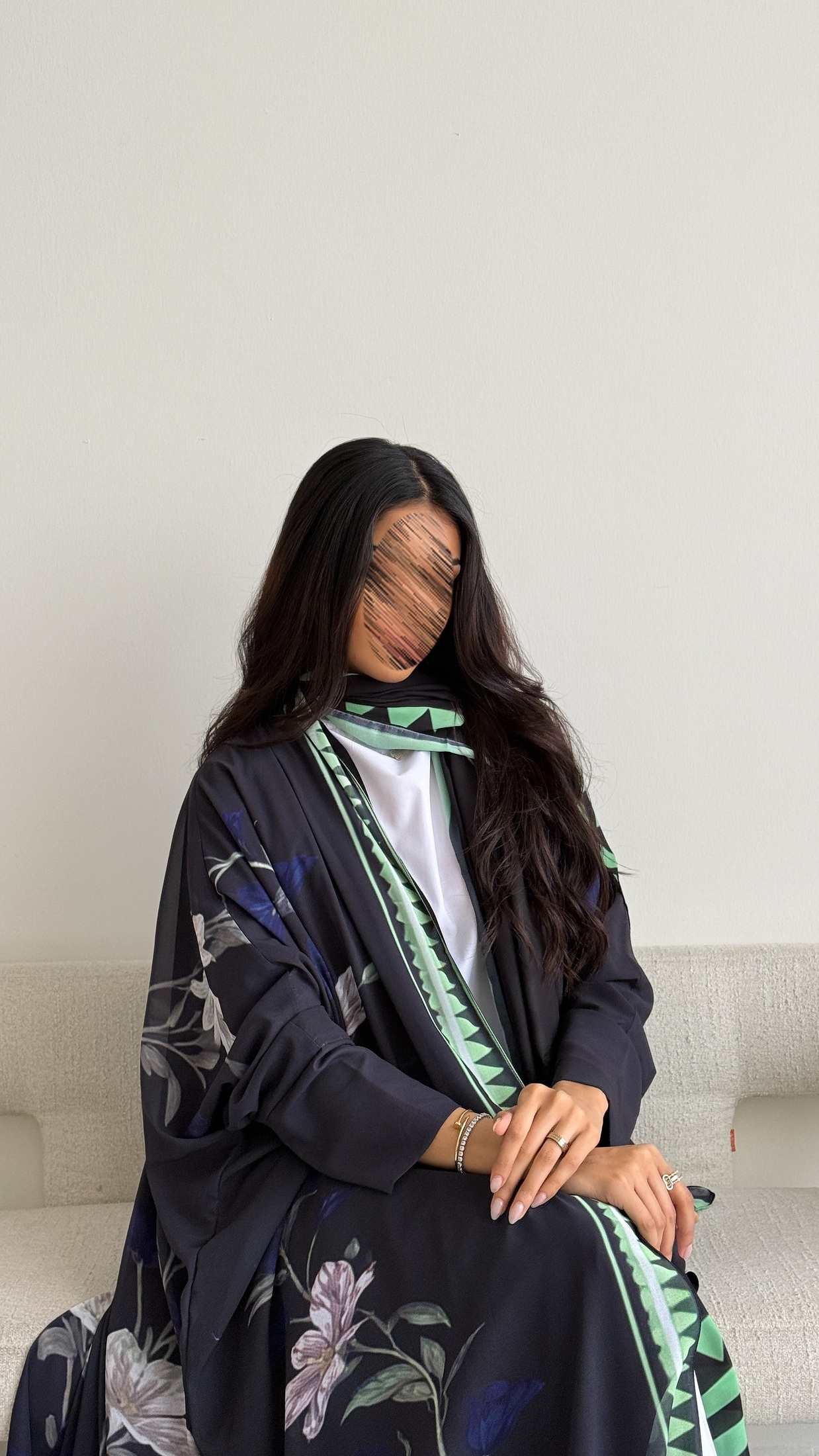MWT2063 - عباية طباعة صيفية | Summer printed abaya - Aya
