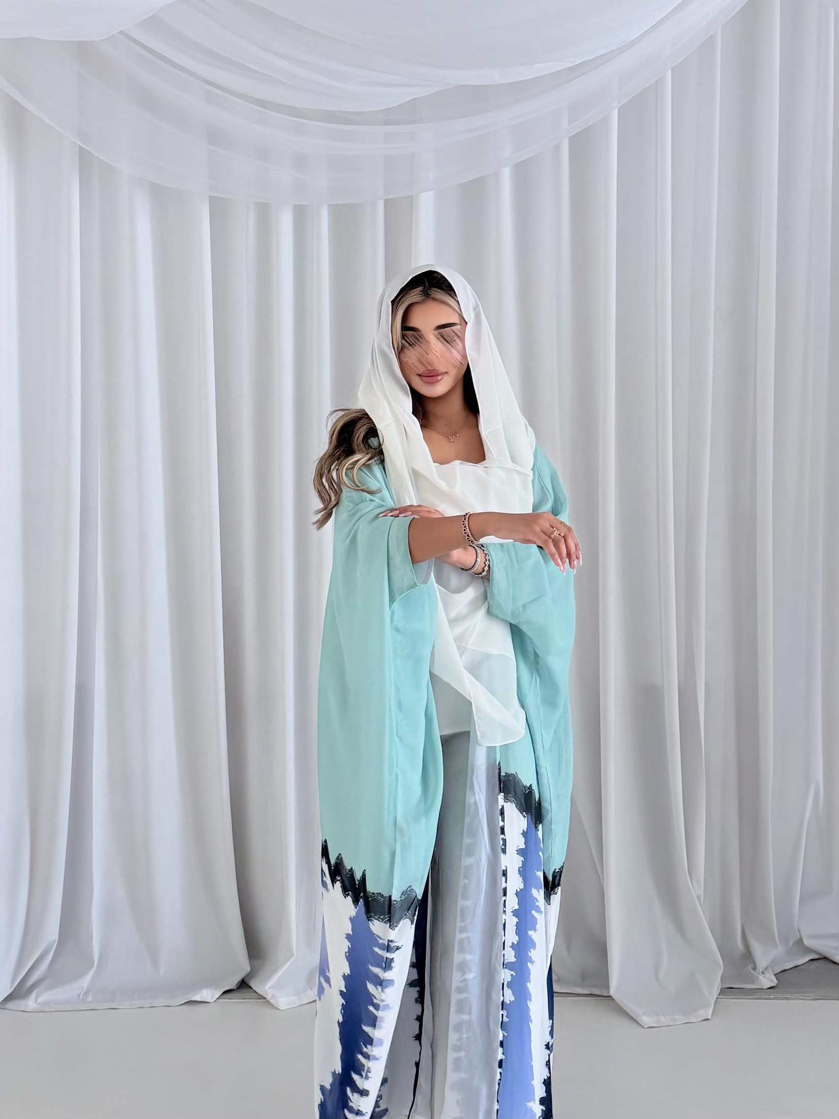 MWT5213 - عبايه طباعه شيفون - Aya