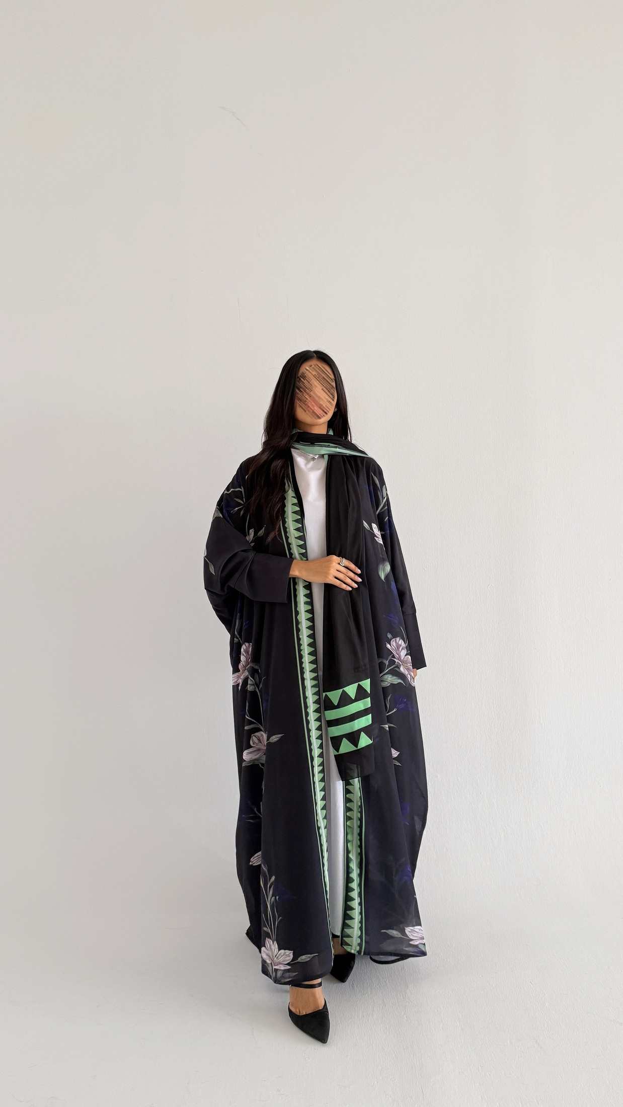 MWT2063 - عباية طباعة صيفية | Summer printed abaya - Aya