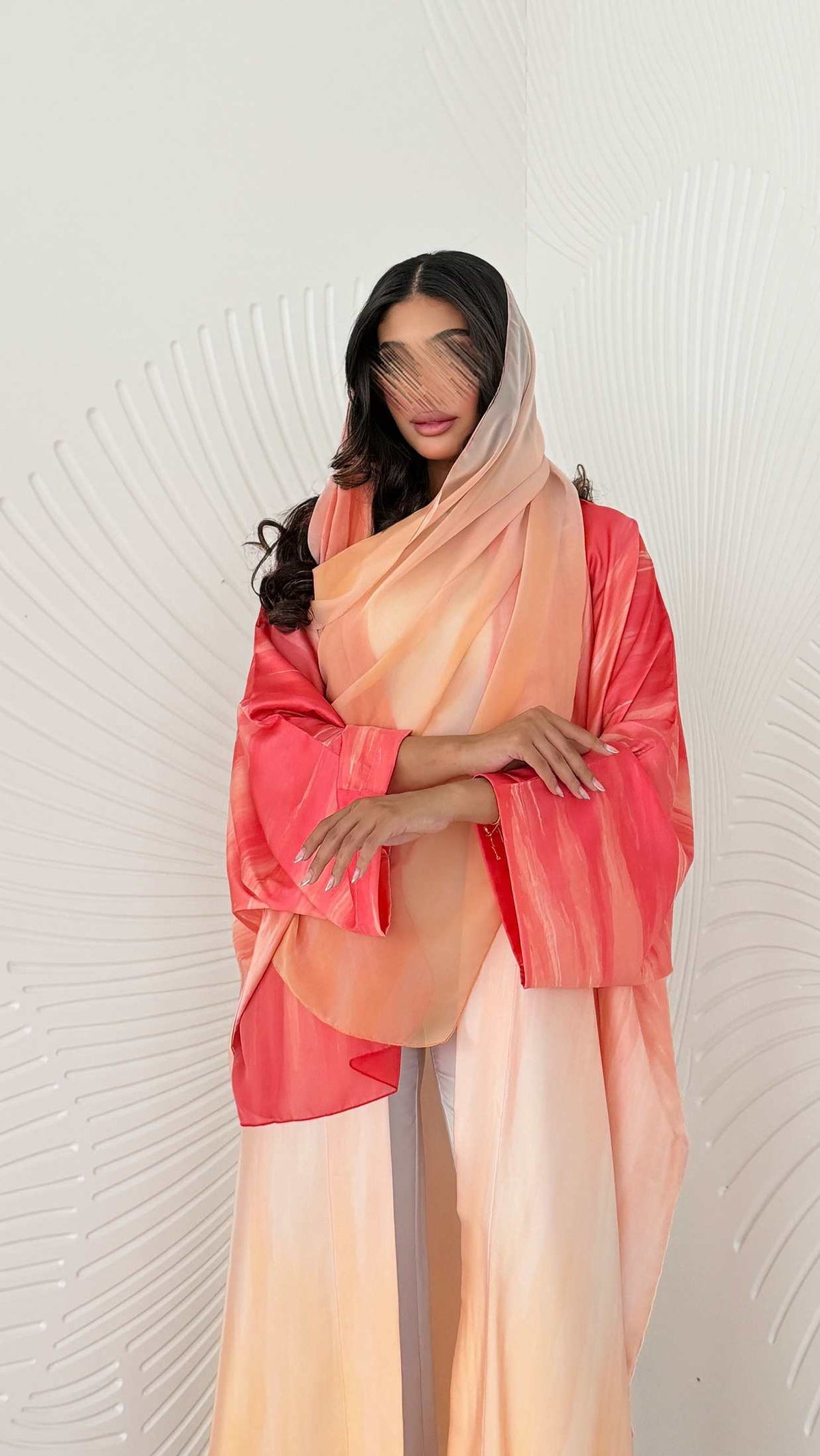MWT1203 - عباية امبرية |ombre abaya - Aya