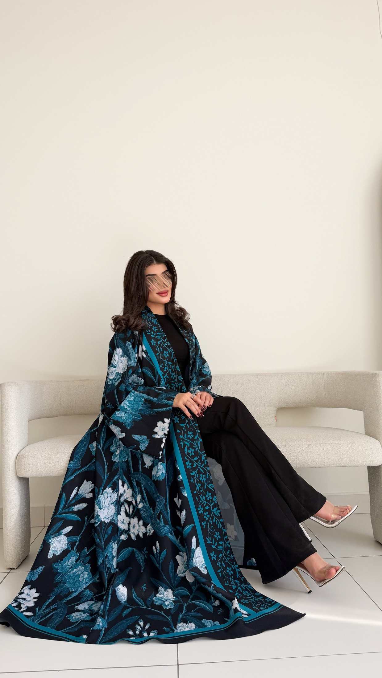 MWT1074 - عباية طباعة | Printed Abaya - Aya