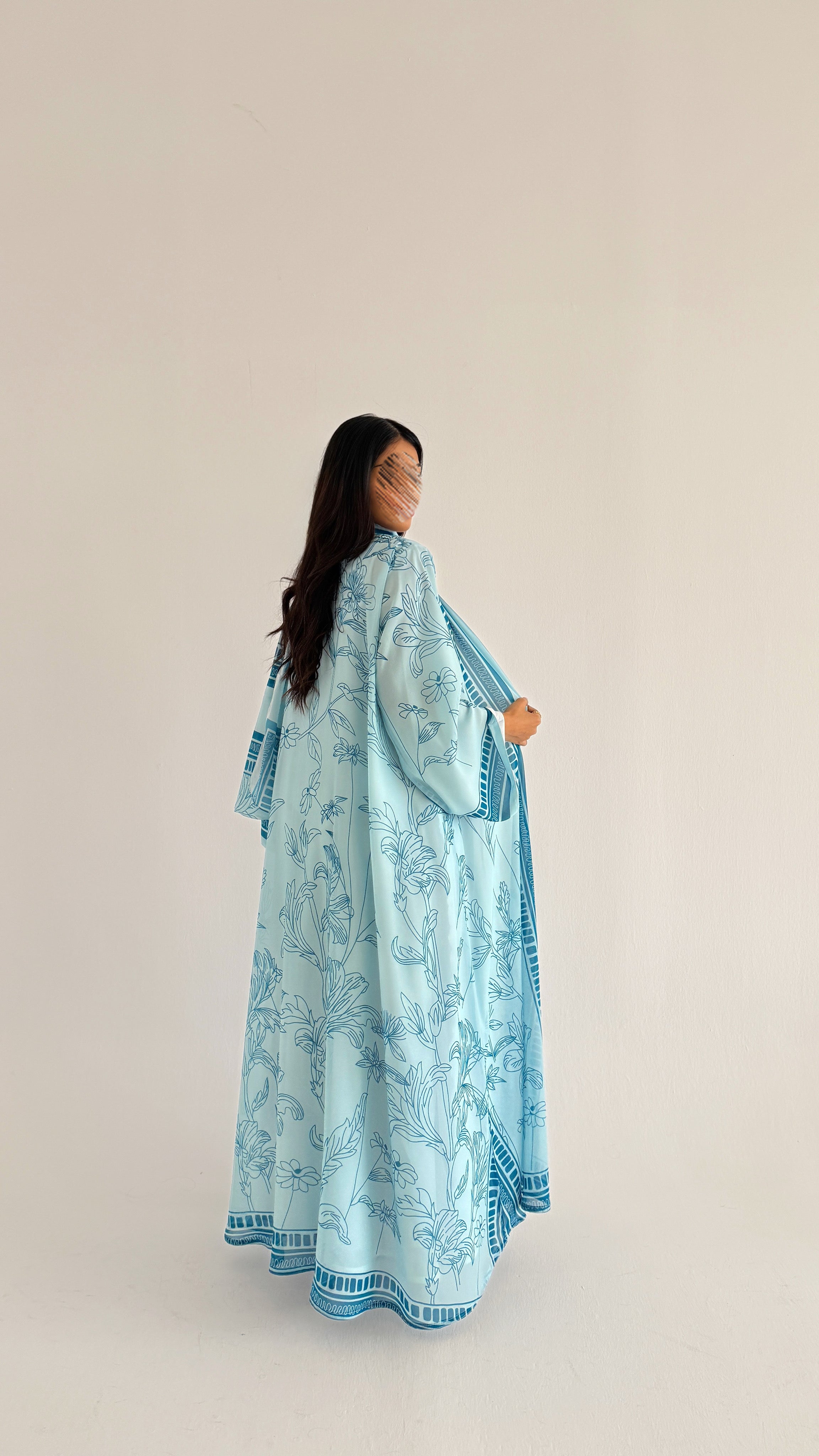 MWT2064 - عباية طباعة صيفية | Summer printed abaya - Aya