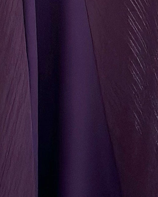 MW2116 - عباية كريب بقصة نص كلوش مع اضافه جاكار عصرية - Aya