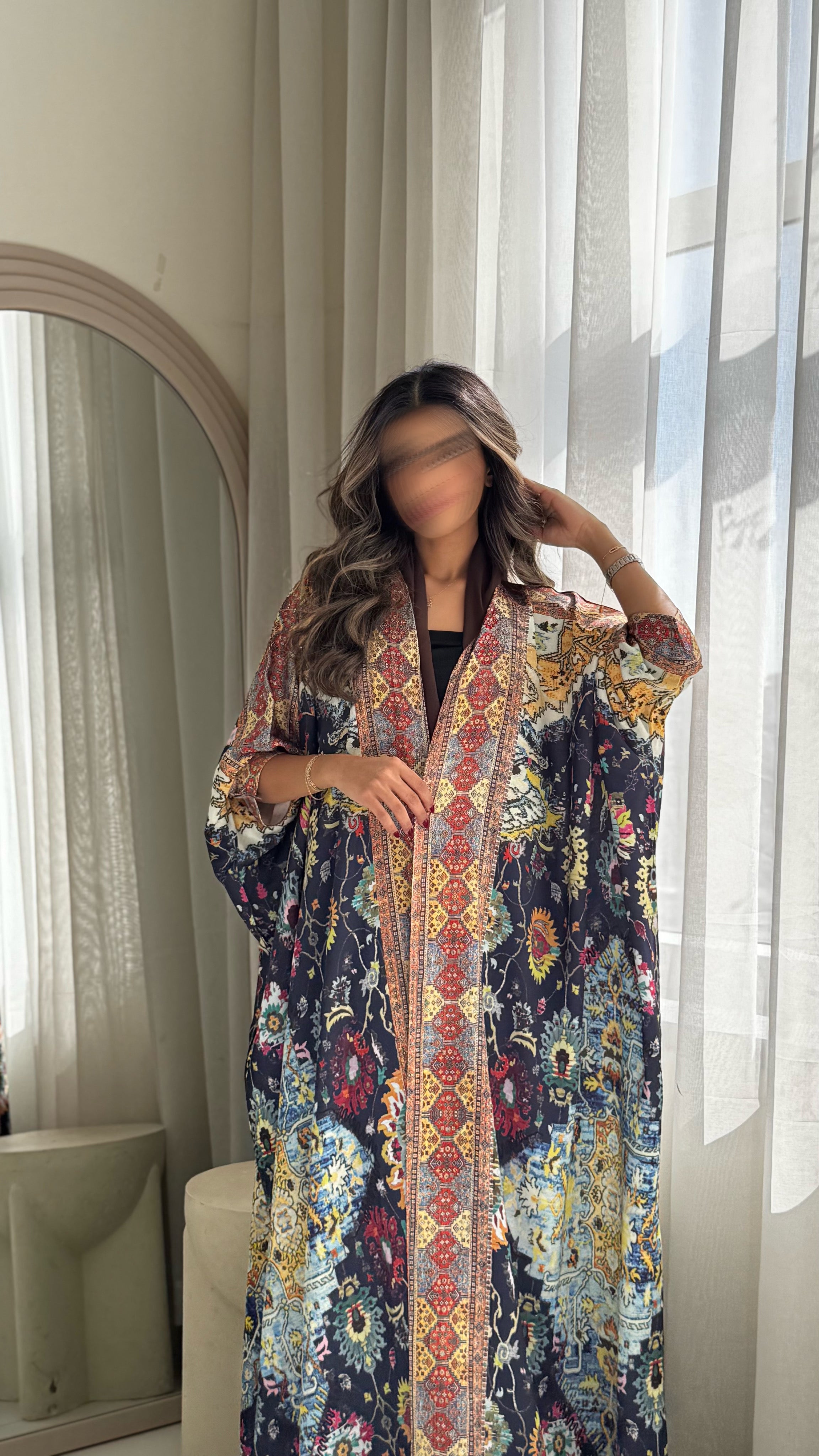 MW1713 - عباية حرير برنت كامل - Aya