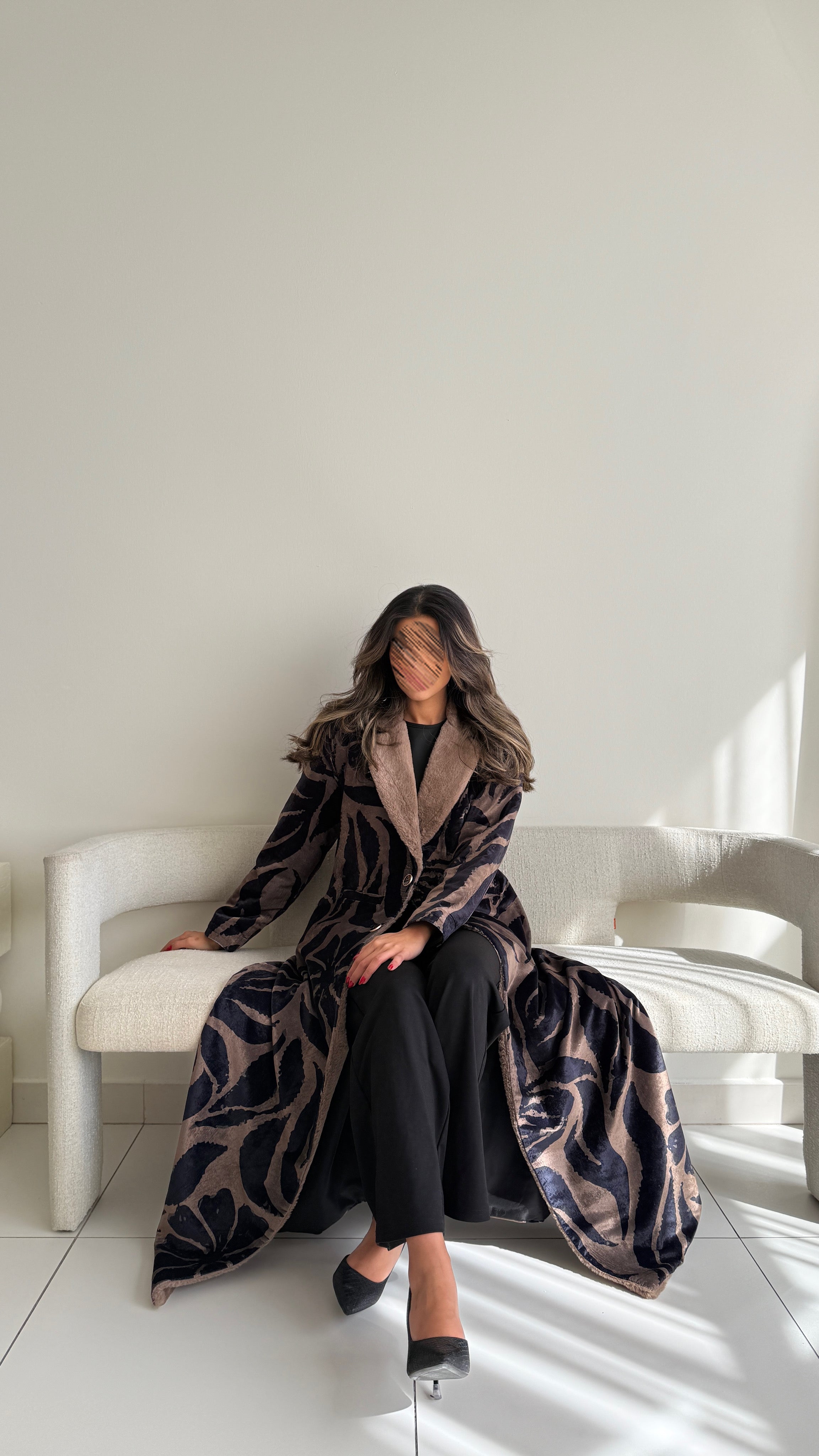 MWT758 - عباية بليزر برينت - Aya