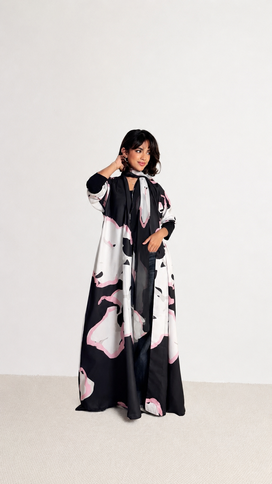MW2209 - عباية طباعة | Printed Abaya - Aya