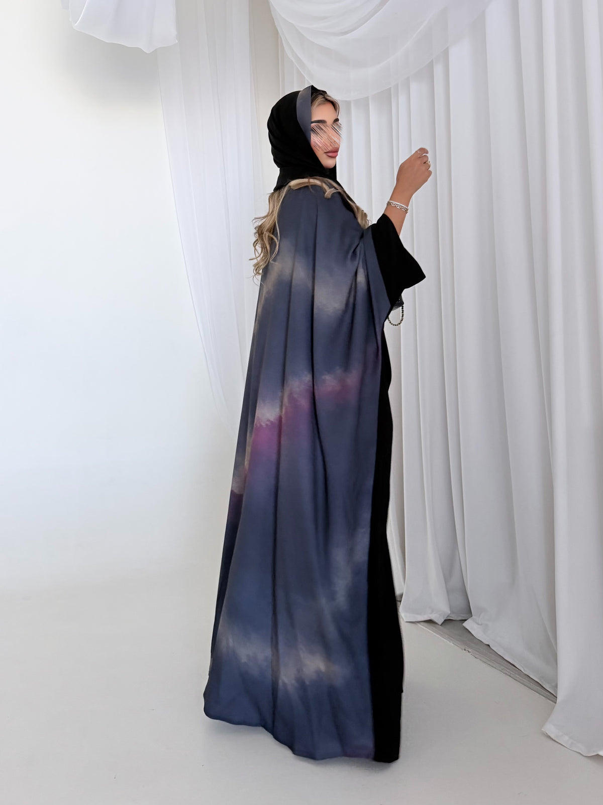 MWT1543 عباية طباعة | Printed Abaya - Aya
