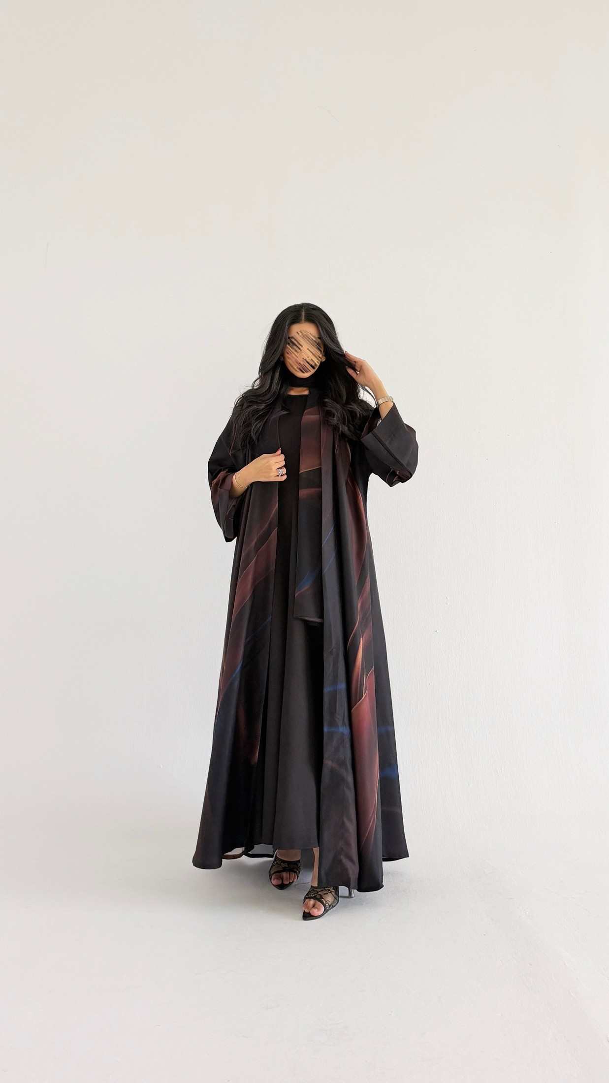 MWT1145 - عباية طباعة | Printed Abaya - Aya
