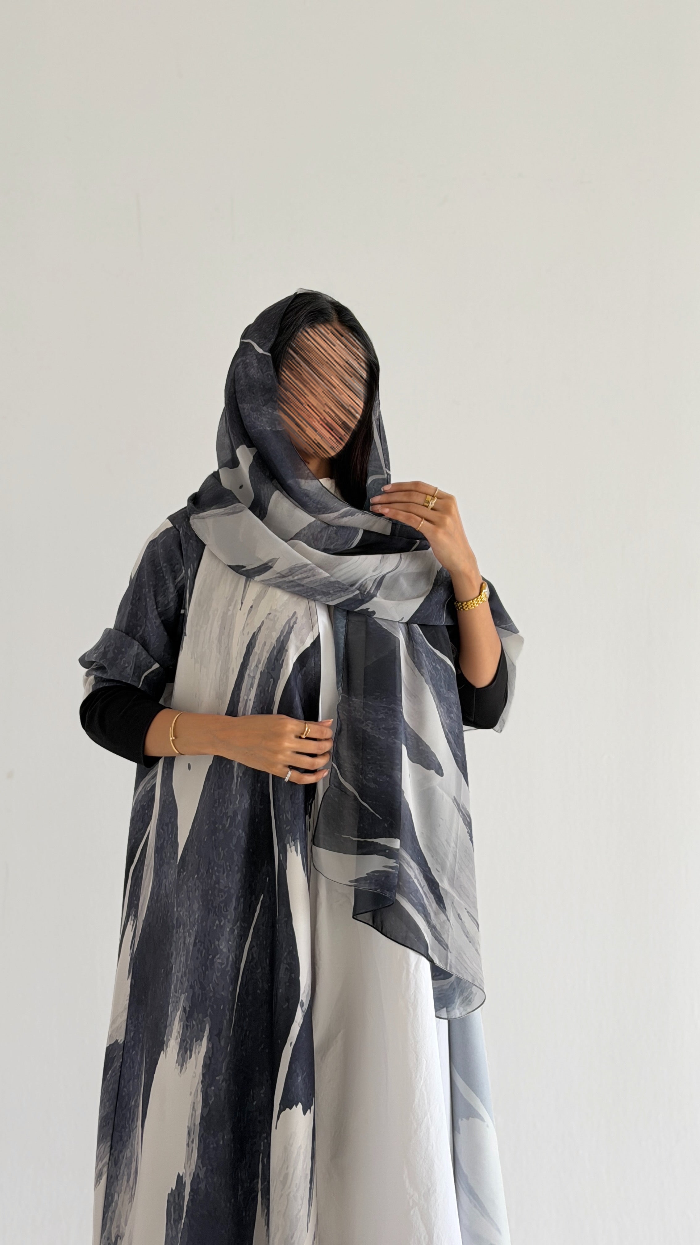 MWT1159 - عباية طباعة | Printed Abaya - Aya