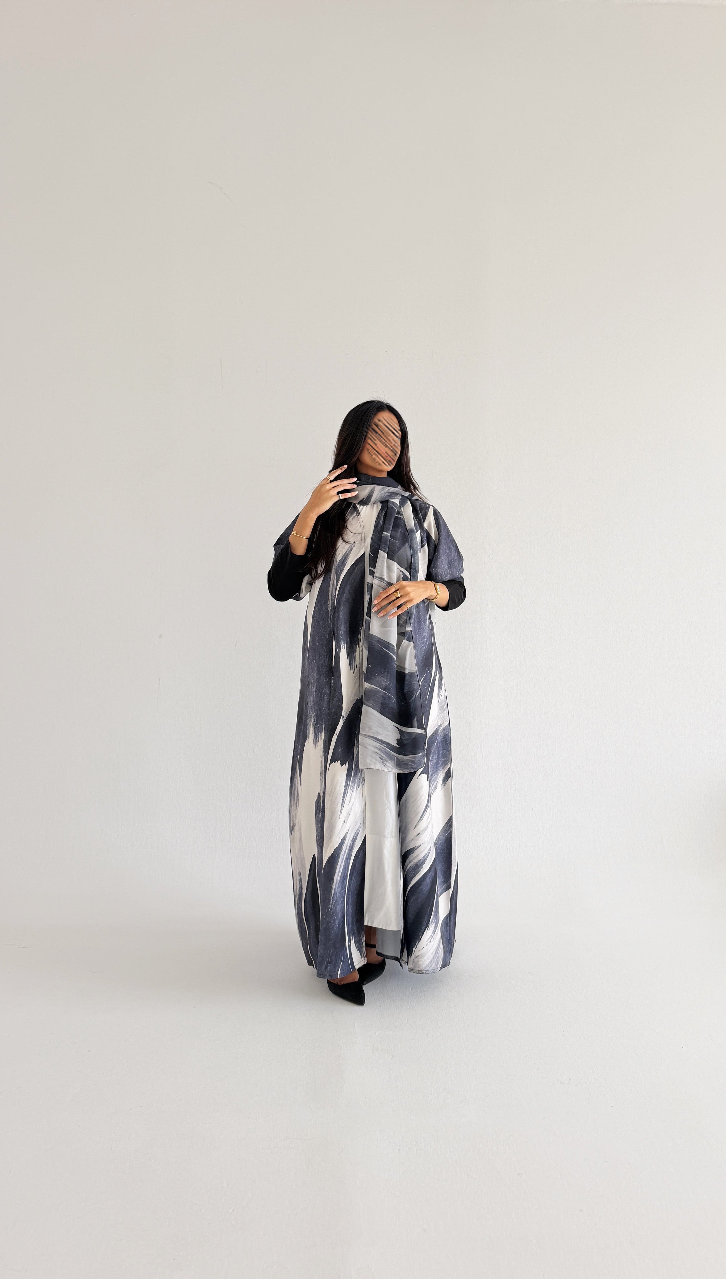 MWT1159 - عباية طباعة | Printed Abaya - Aya