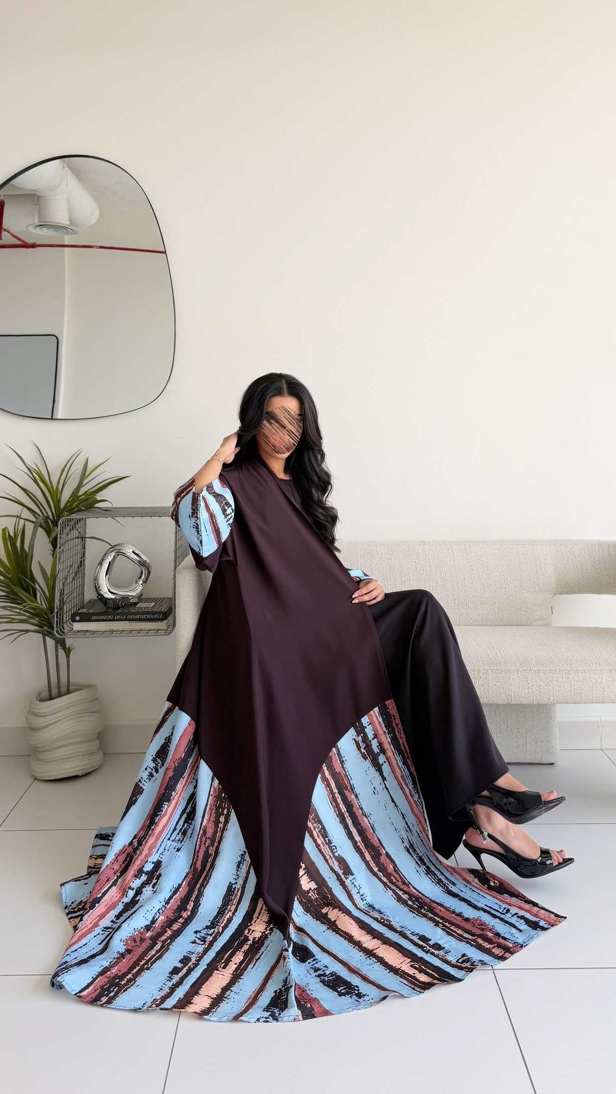MWT1540 عباية طباعة | Printed Abaya - Aya