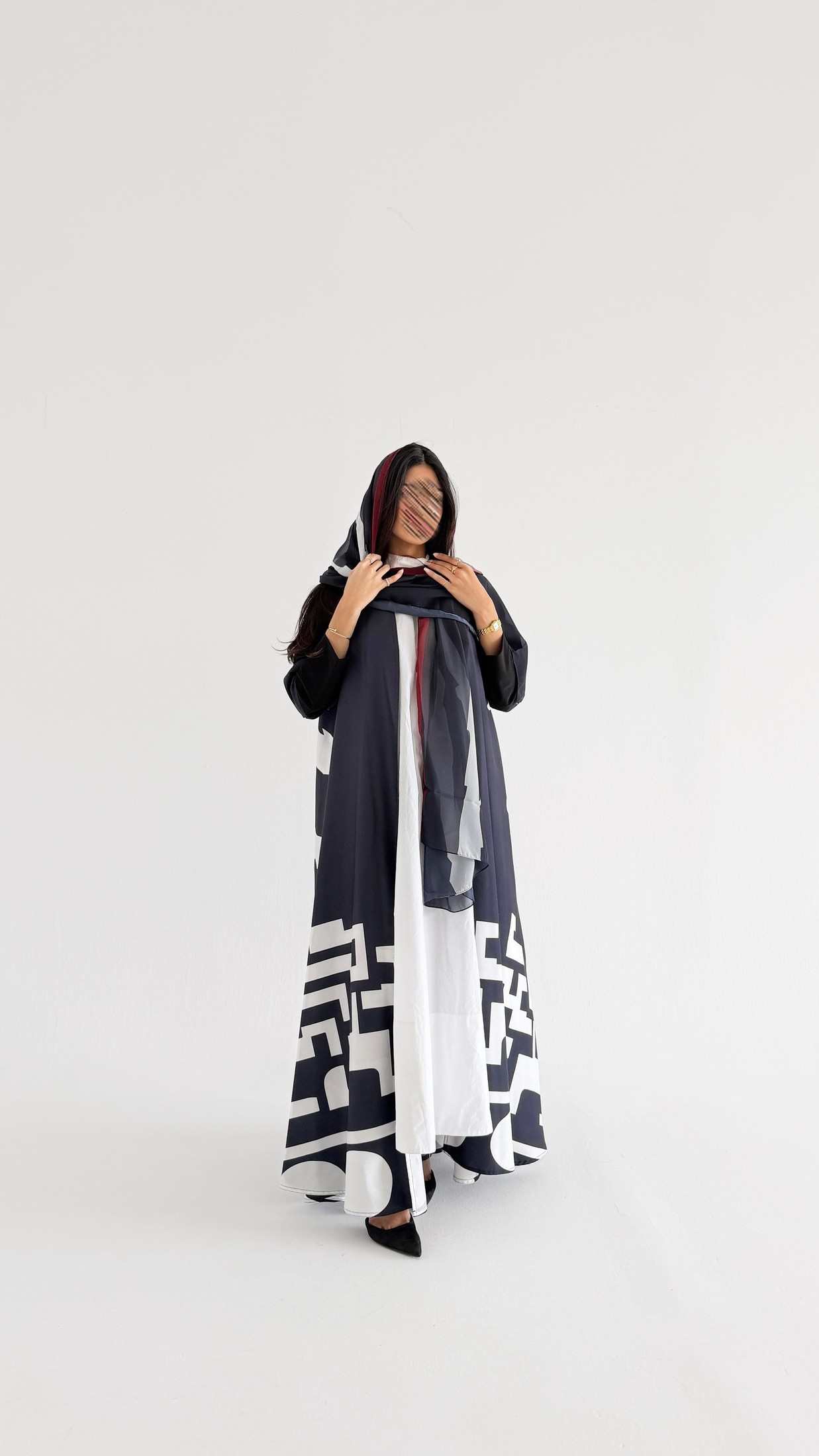 MWT1162 - عباية طباعة | Printed Abaya - Aya