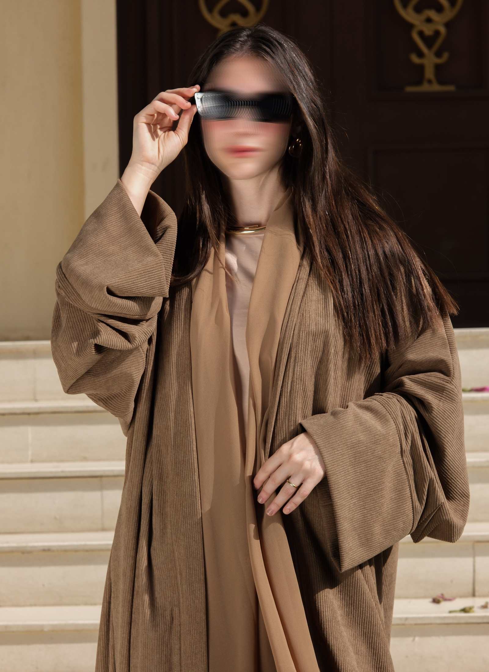 MW1811 - عباية قماش مخمل - Aya