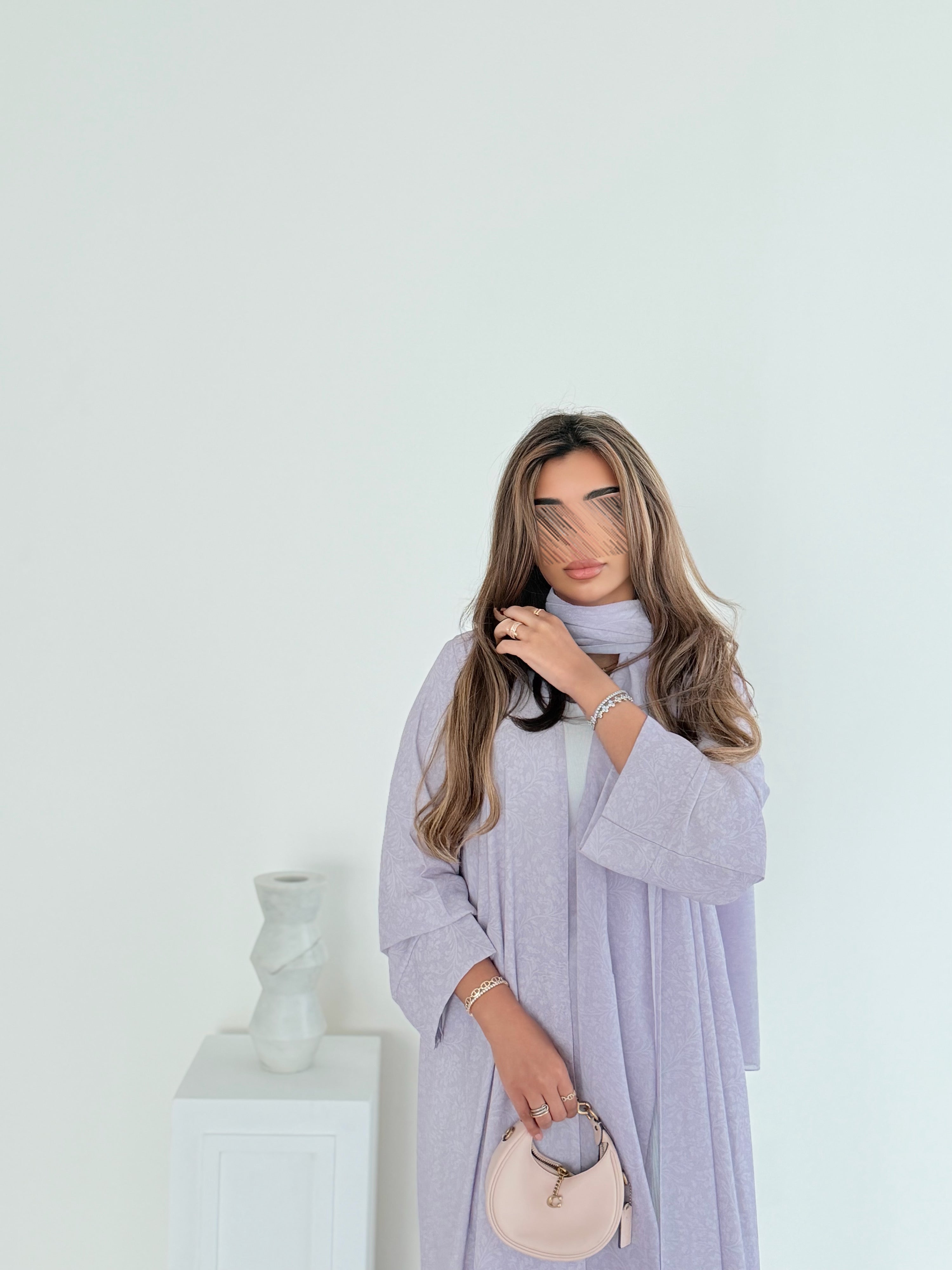 MWT5085 - قماش طباعة موف فاتح مشجر - Aya