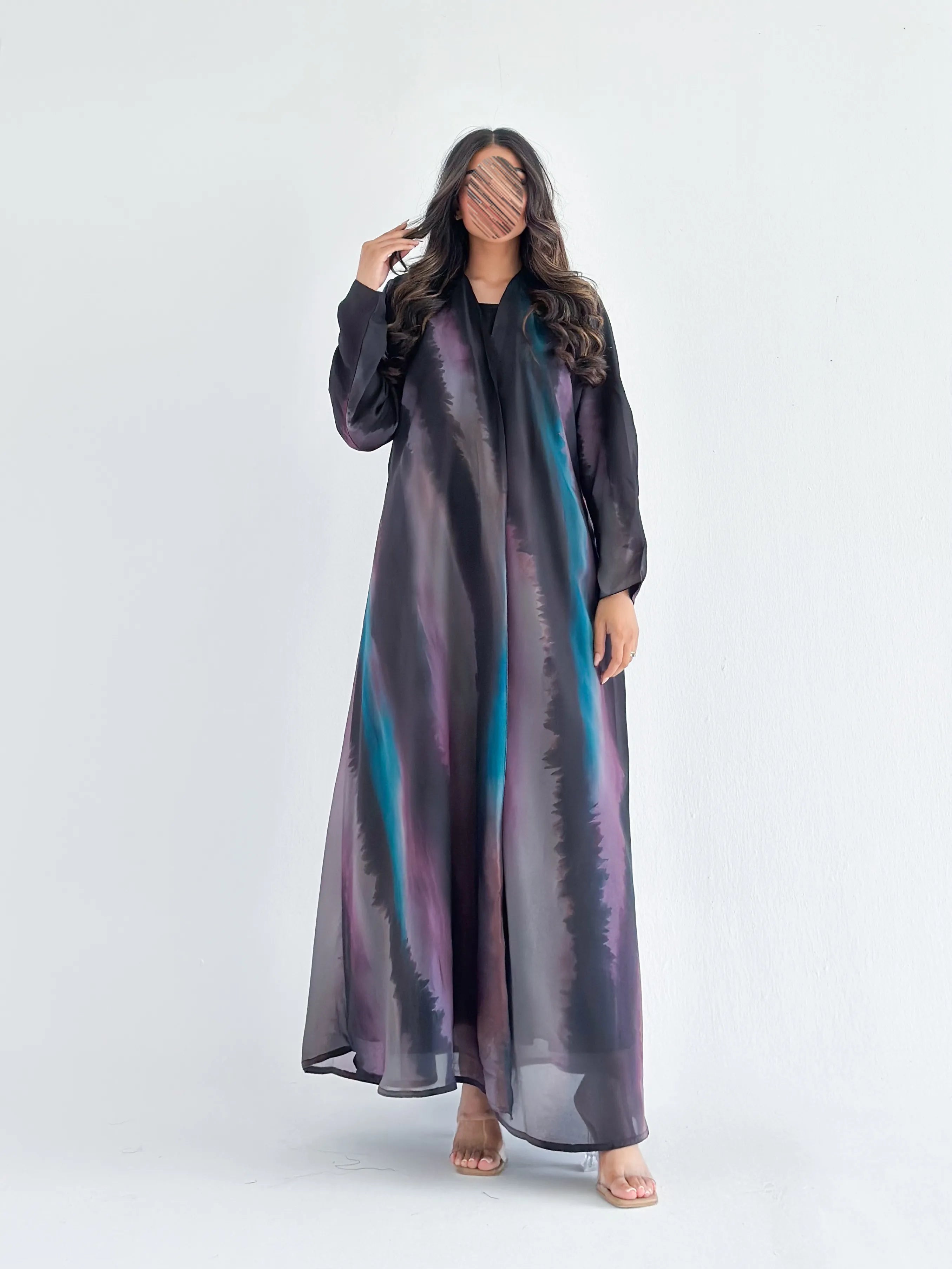 MWT2138 - عباية طباعة- Printed Abaya
