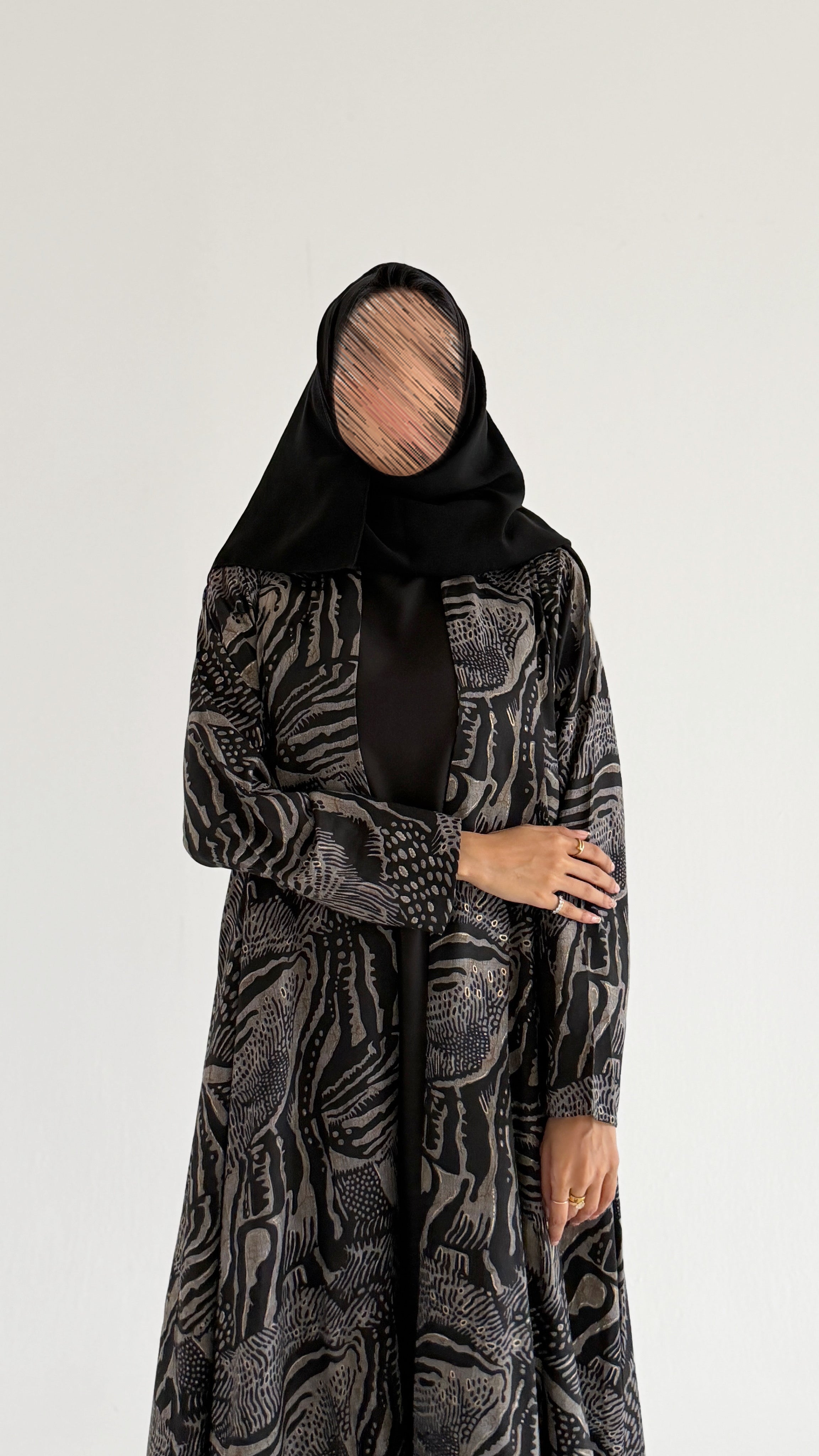 MWT2027 - عباية لنن صيفية | Summer linen abaya - Aya