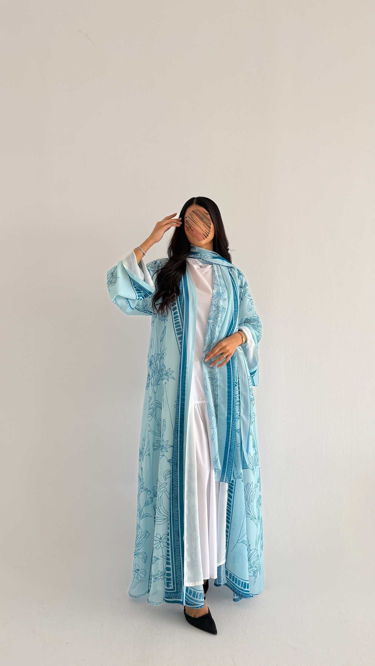 MWT2064 - عباية طباعة صيفية | Summer printed abaya - Aya