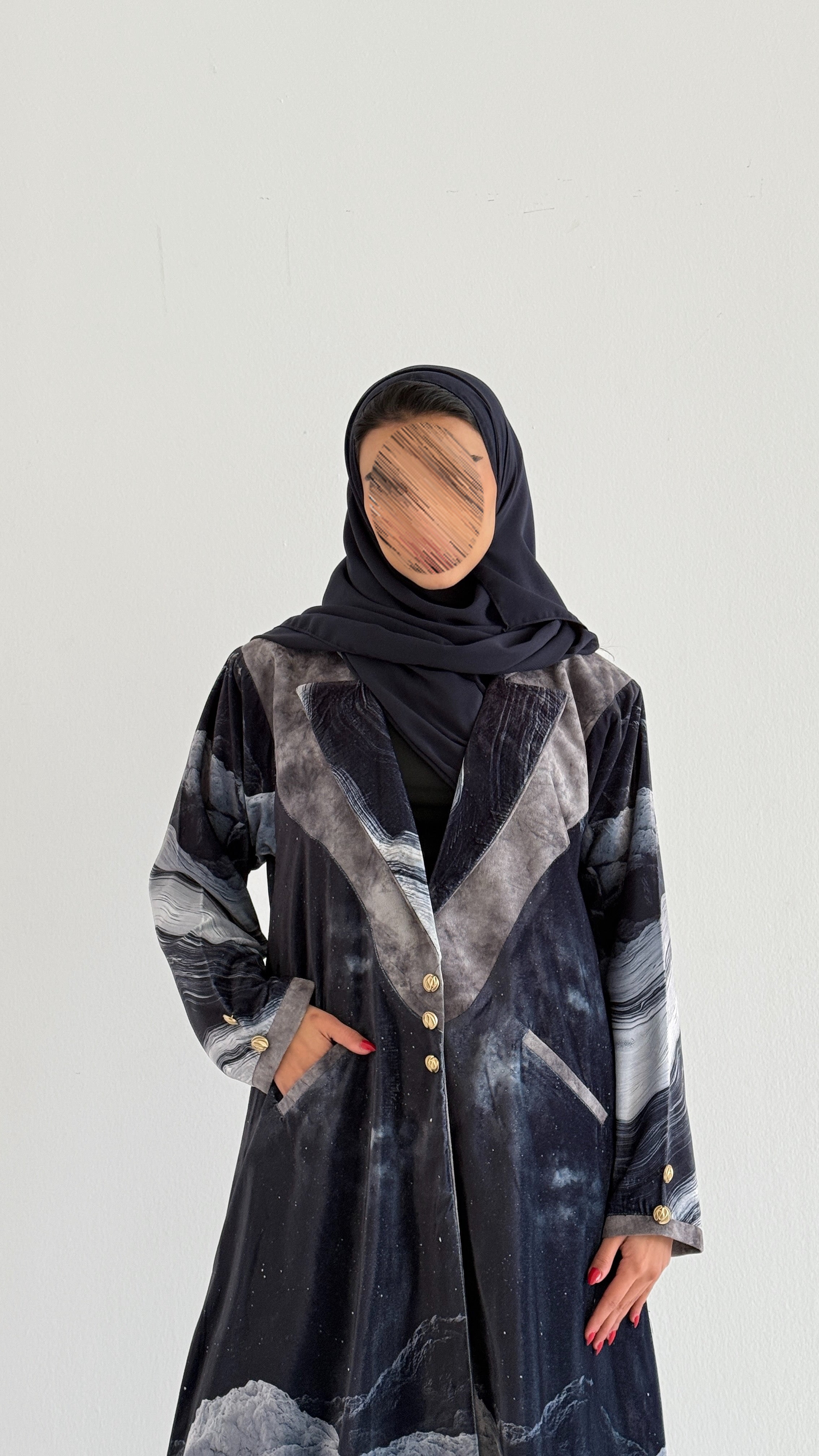 MWT743 - عباية بليزر برينت - Aya