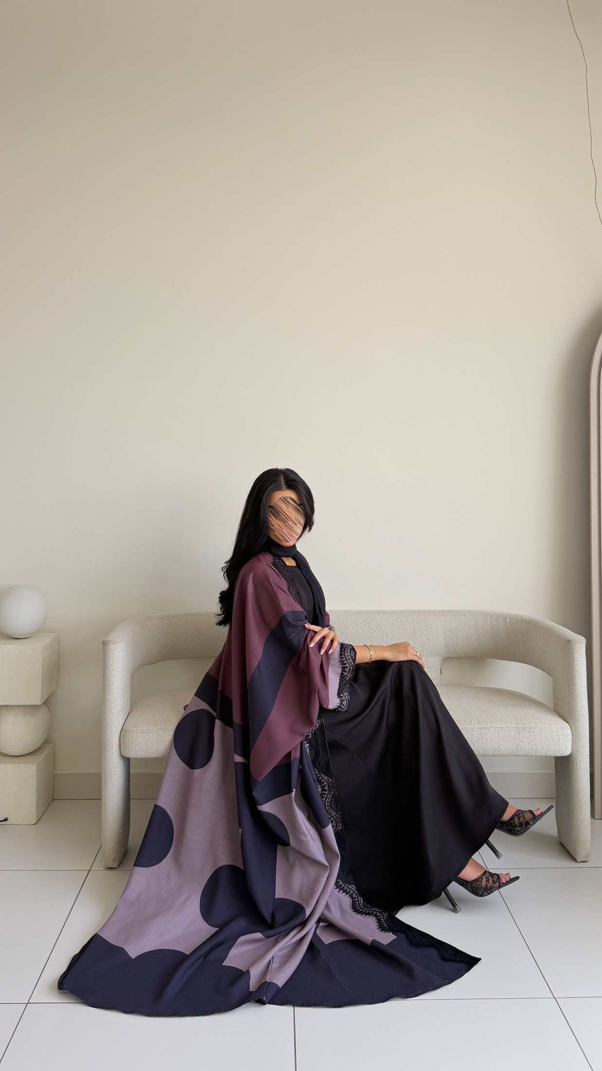 MWT1519 عباية طباعة | Printed Abaya - Aya