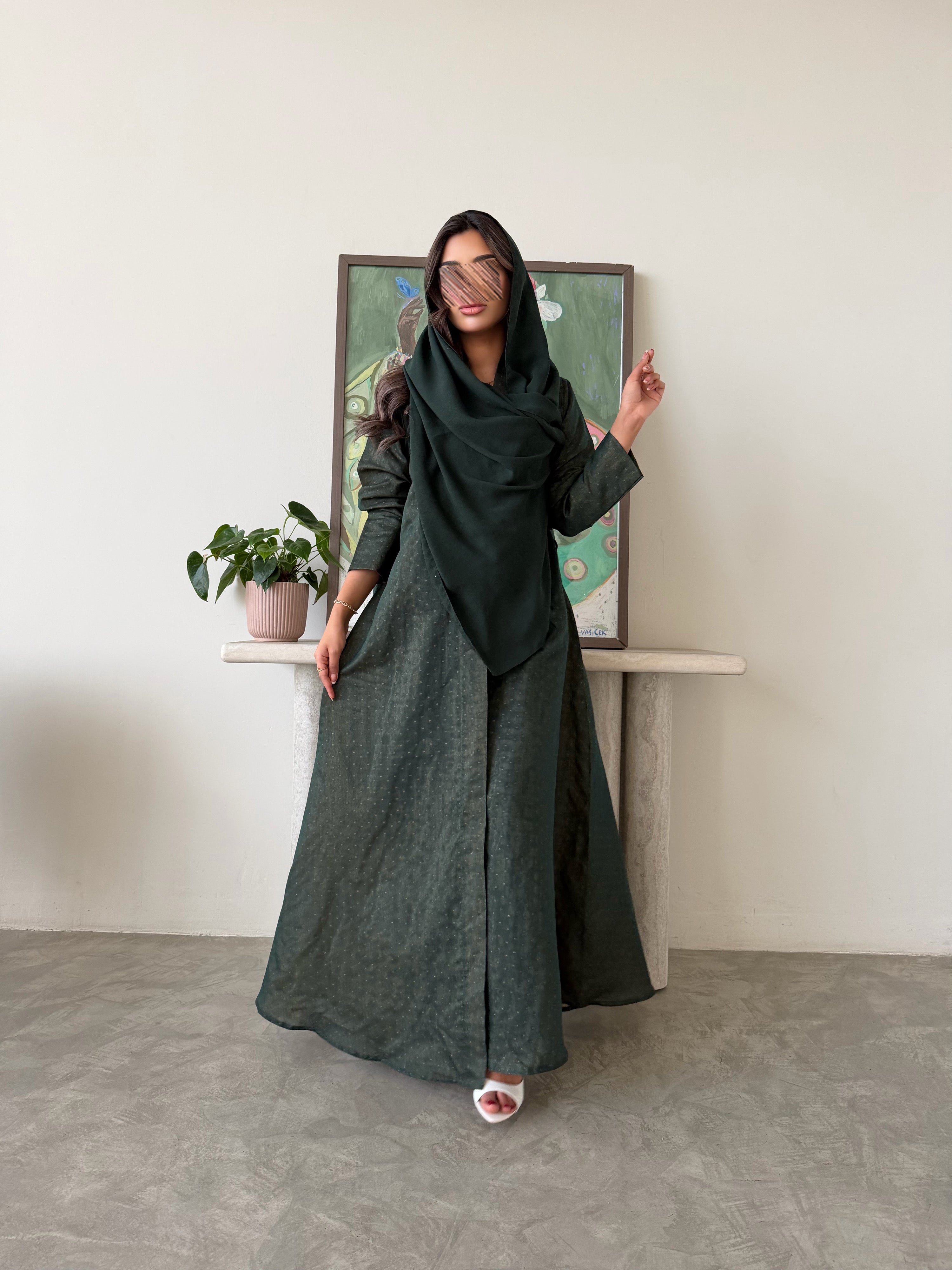 MWT768 - عباية لنن هندي - Aya