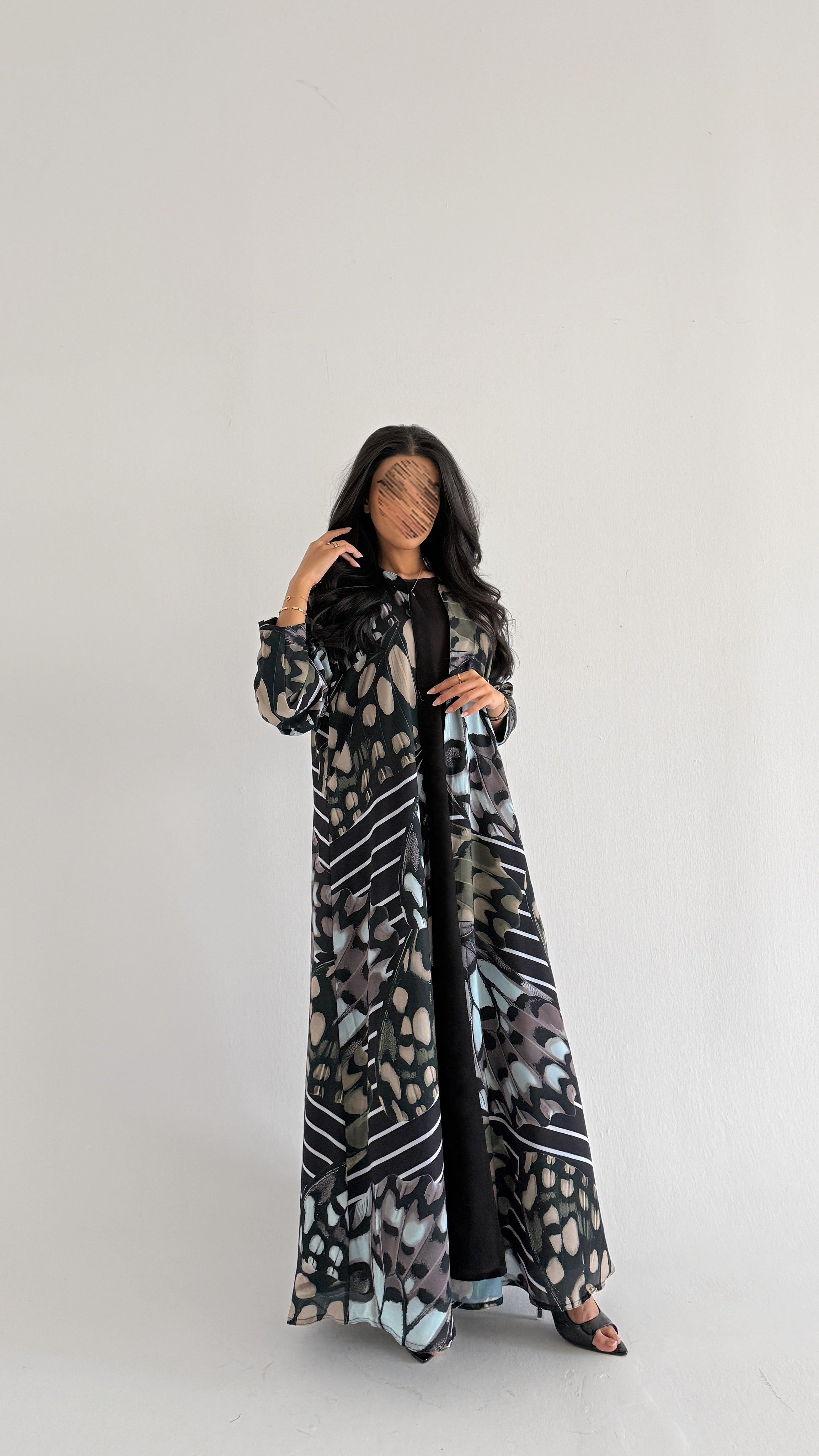 MWT2133 - عباية طباعة- Printed Abaya